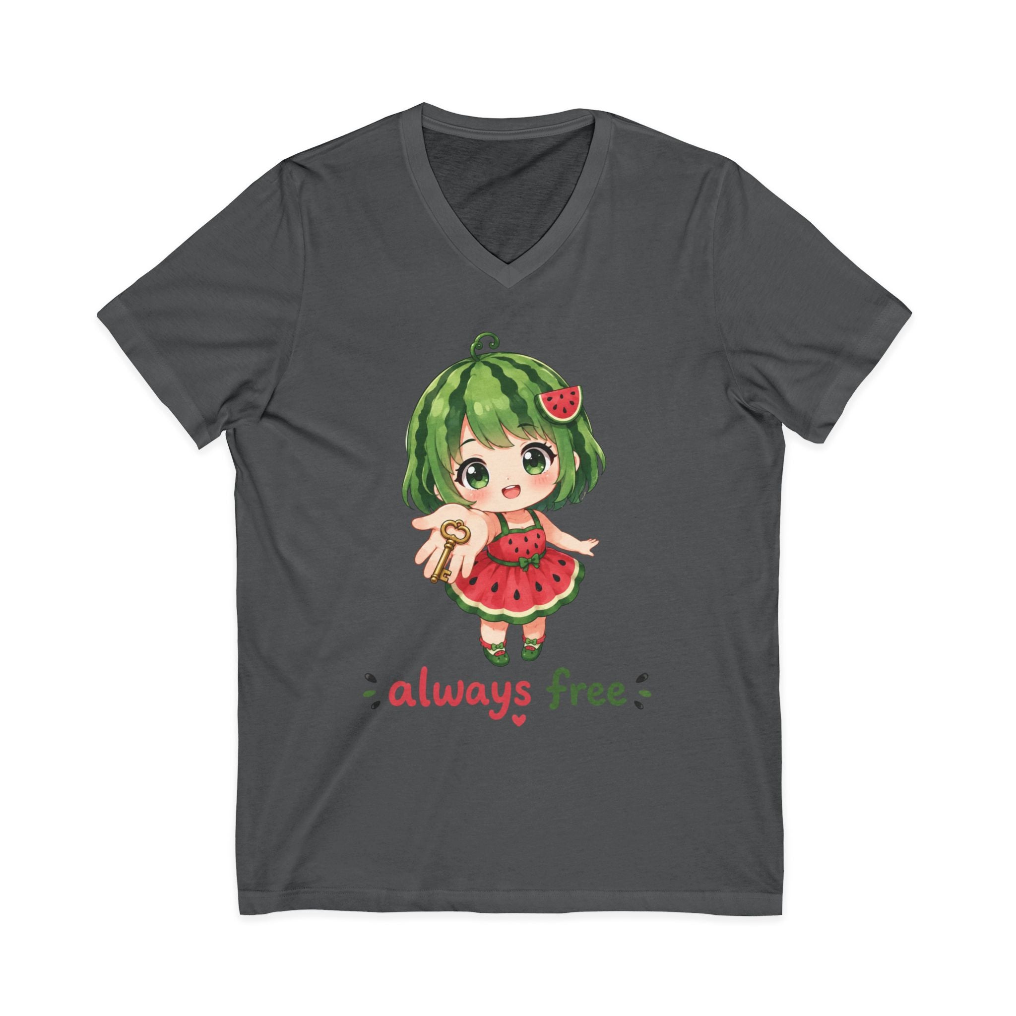 Watermelon Girl V-Neck T-Shirt