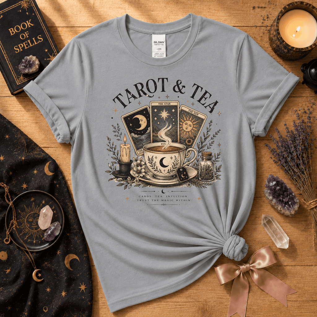 Tarot & Tea | Witchy Graphic T-Shirt