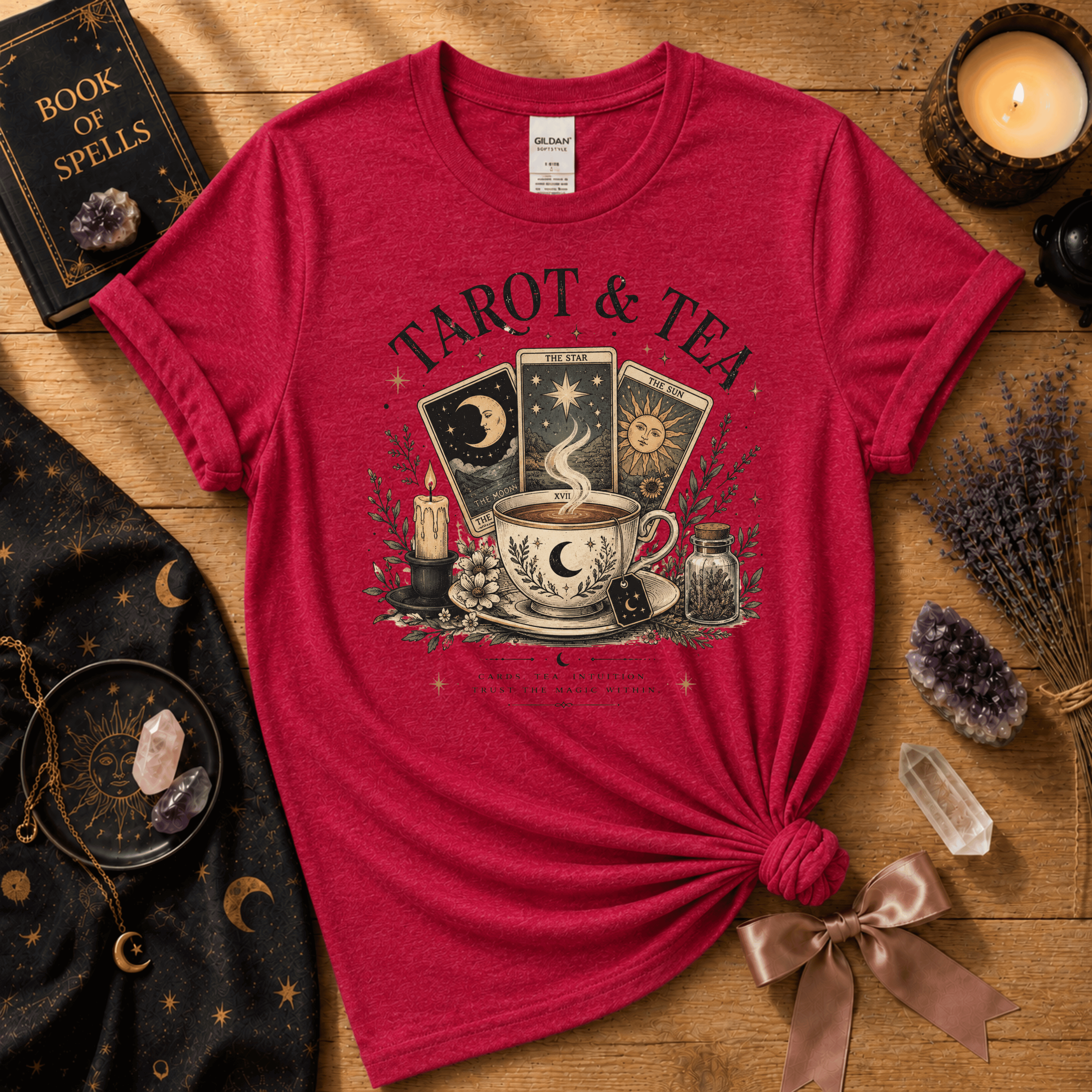Tarot & Tea | Witchy Graphic T-Shirt
