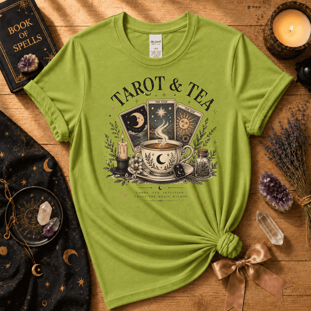Tarot & Tea | Witchy Graphic T-Shirt