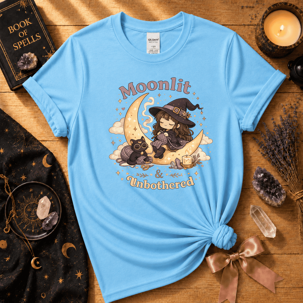 Moonlit & Unbothered | Witchy Graphic T-Shirt