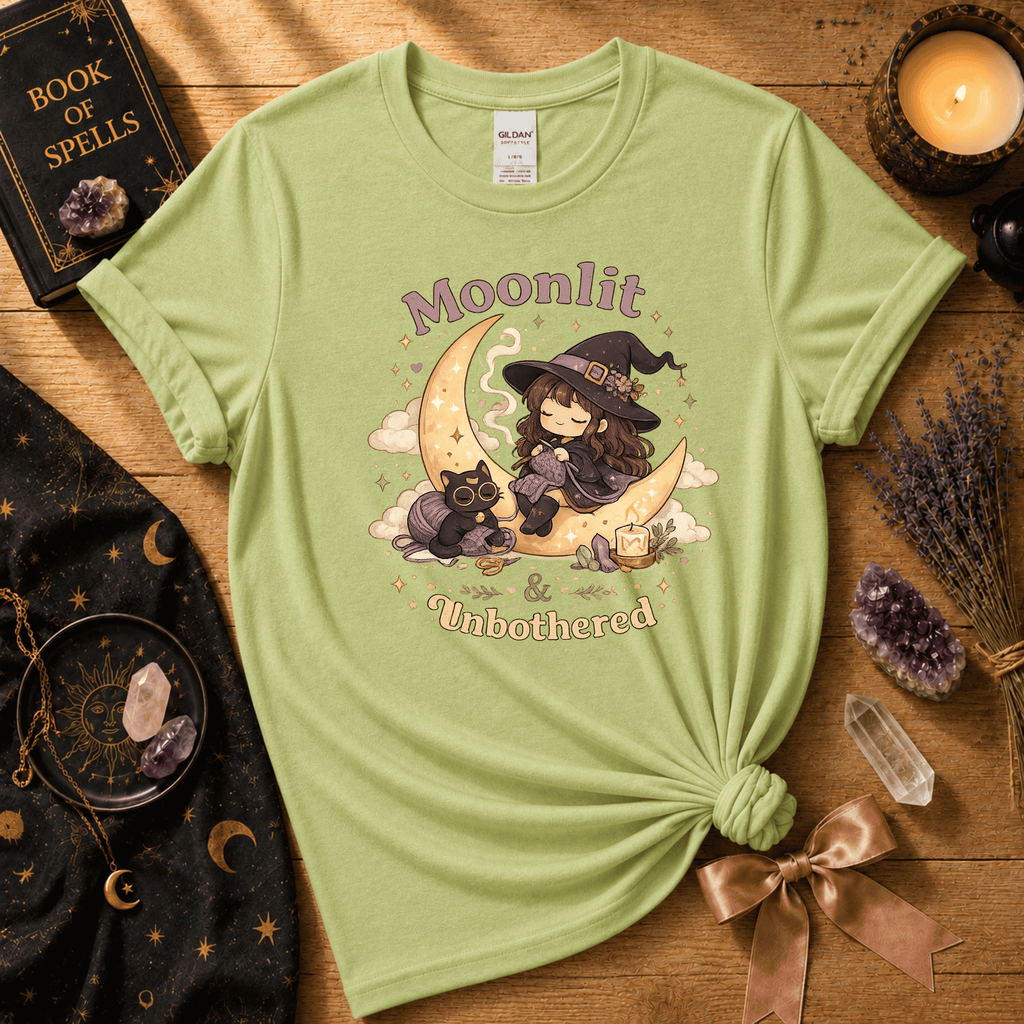 Moonlit & Unbothered | Witchy Graphic T-Shirt