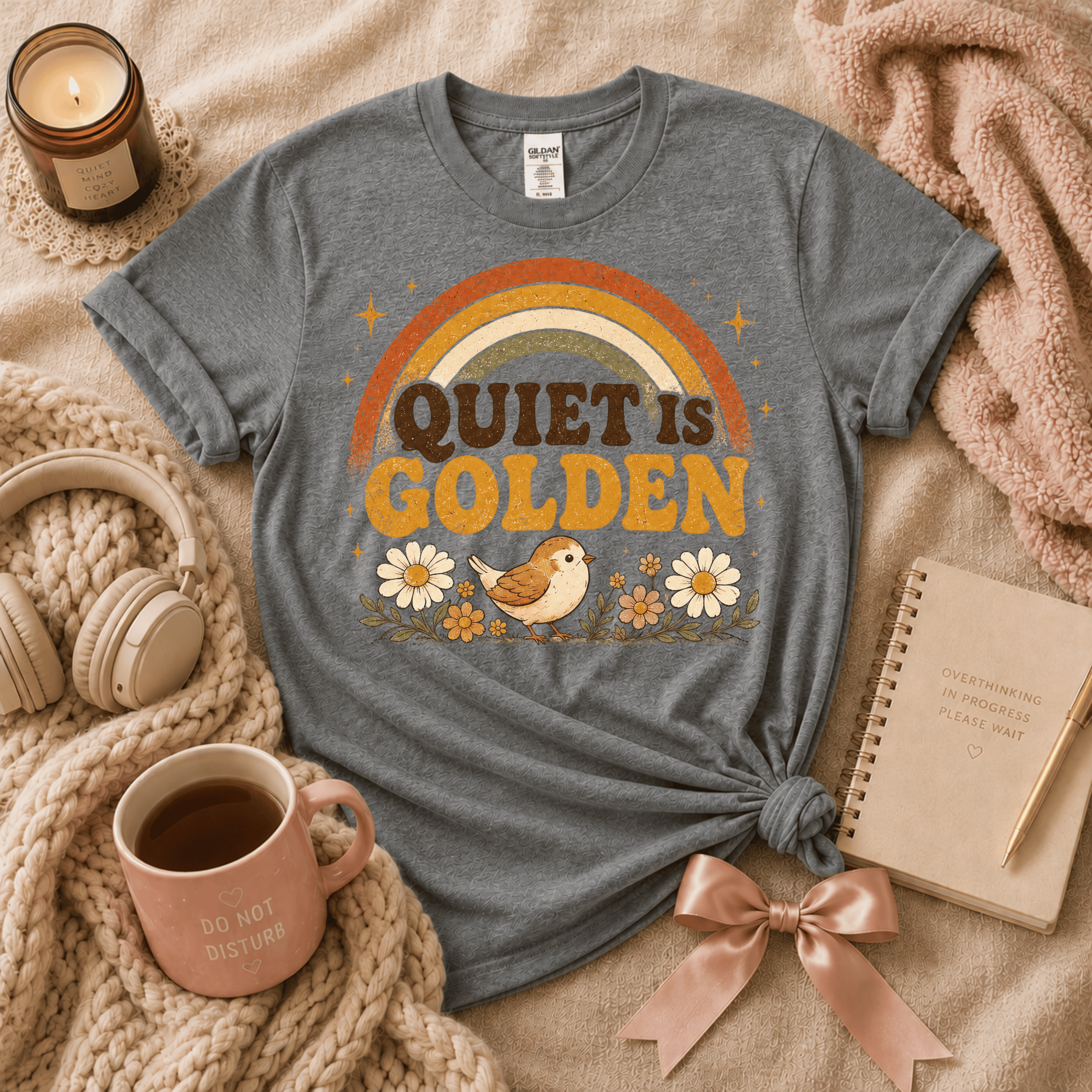 Quiet Is Golden | Funny Introvert Graphic T-Shirt