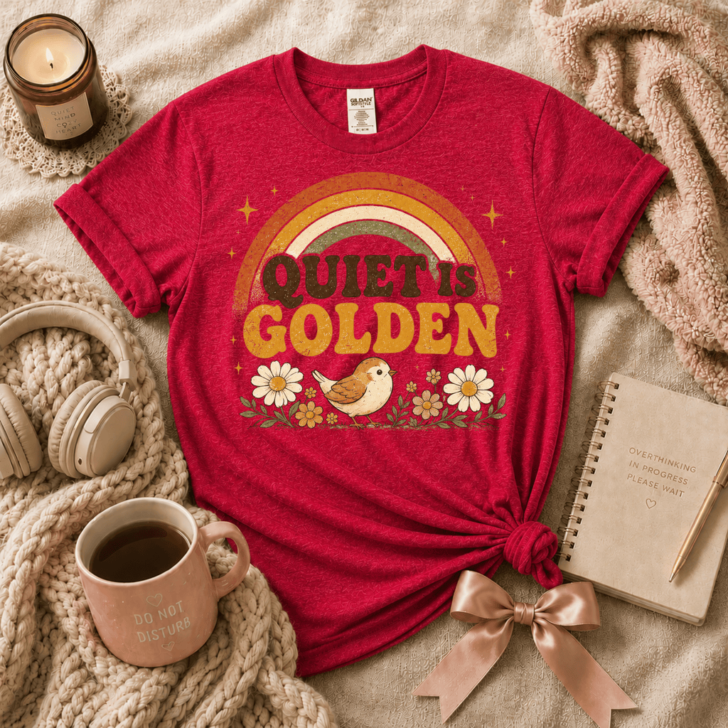 Quiet Is Golden | Funny Introvert Graphic T-Shirt