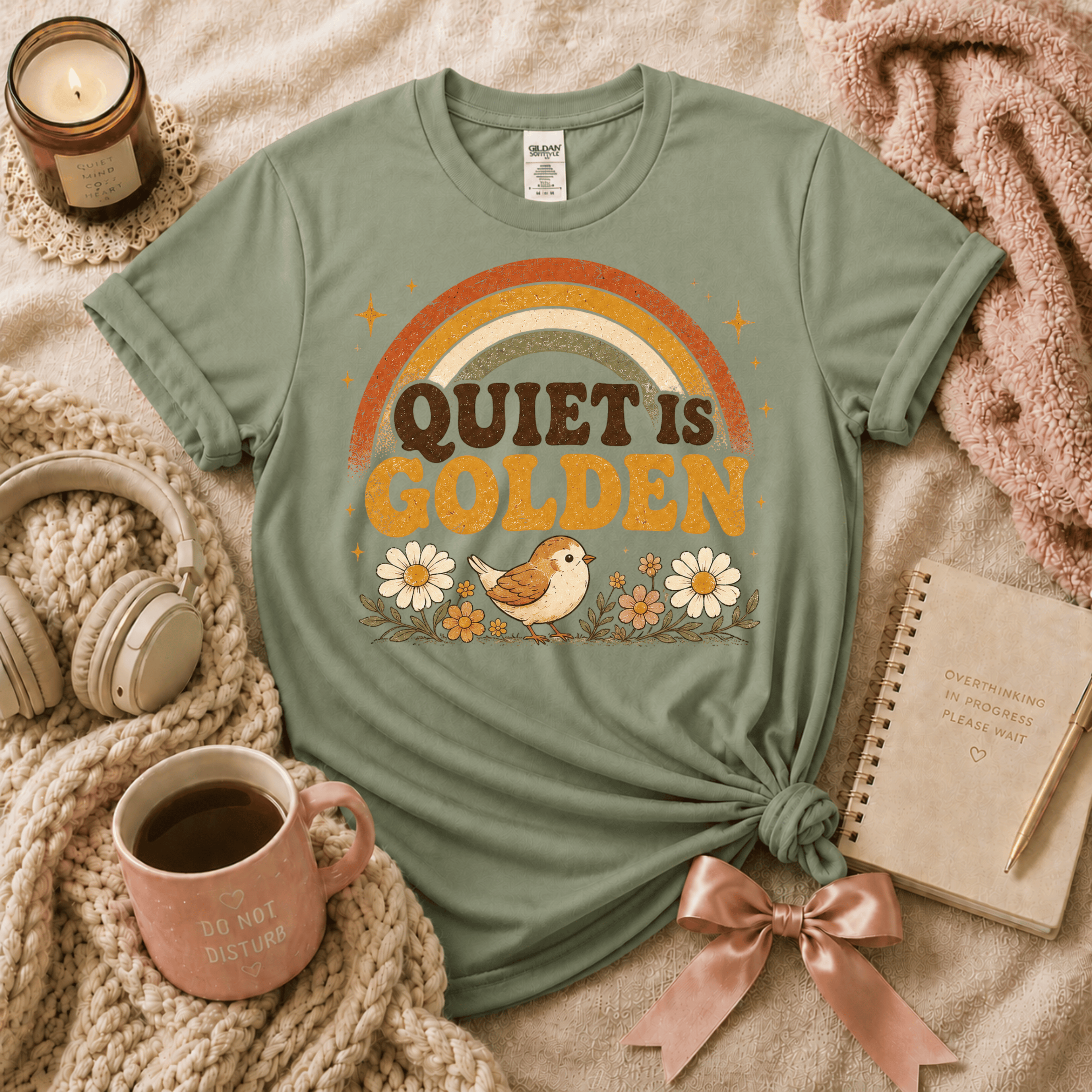 Quiet Is Golden | Funny Introvert Graphic T-Shirt