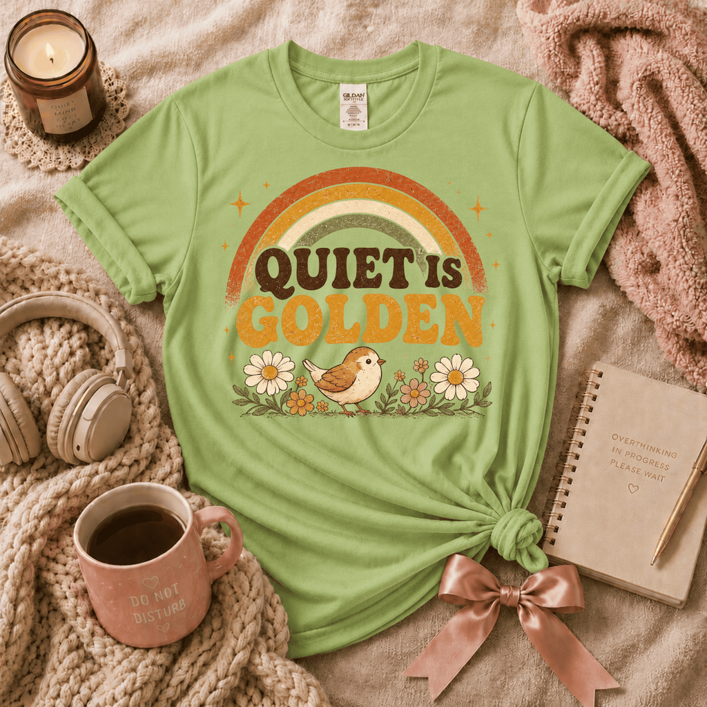 Quiet Is Golden | Funny Introvert Graphic T-Shirt