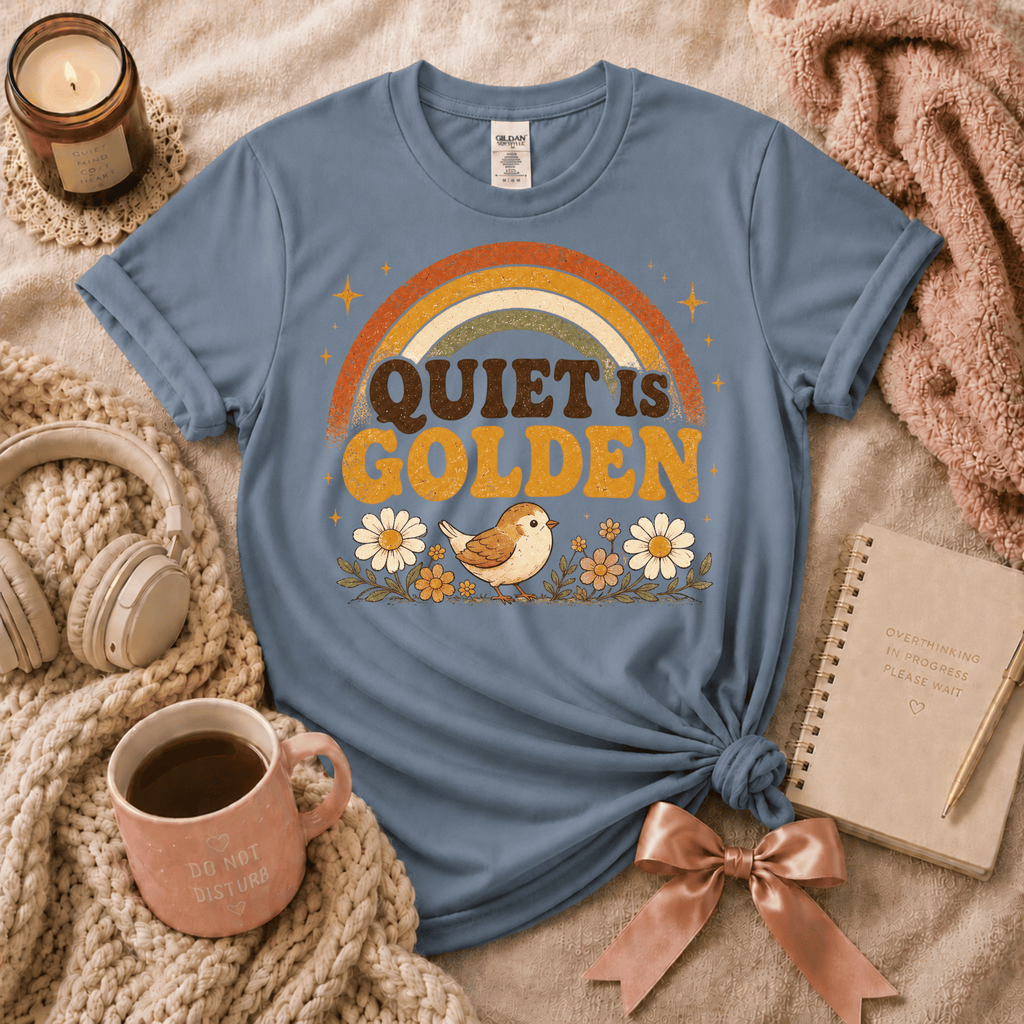 Quiet Is Golden | Funny Introvert Graphic T-Shirt