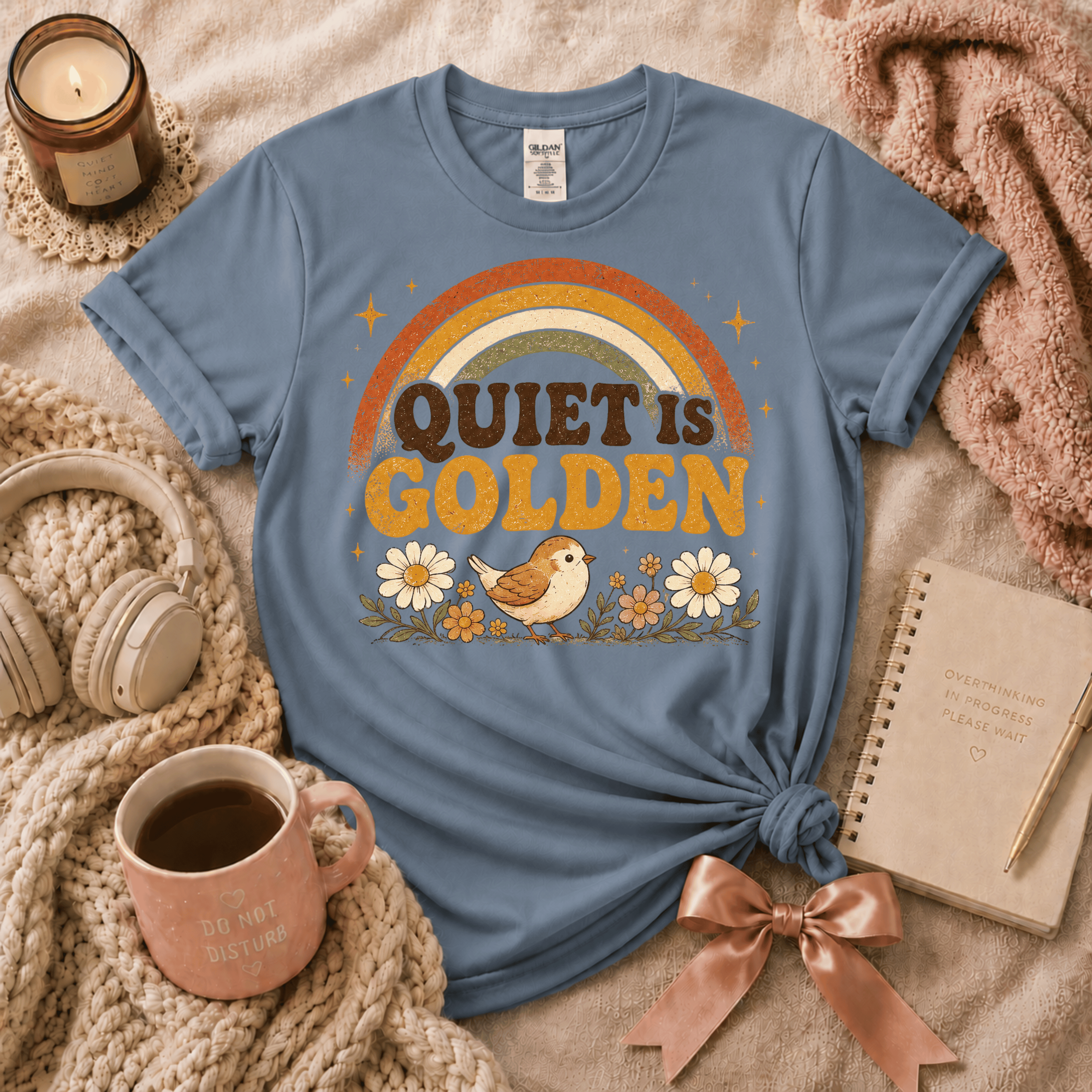 Quiet Is Golden | Funny Introvert Graphic T-Shirt