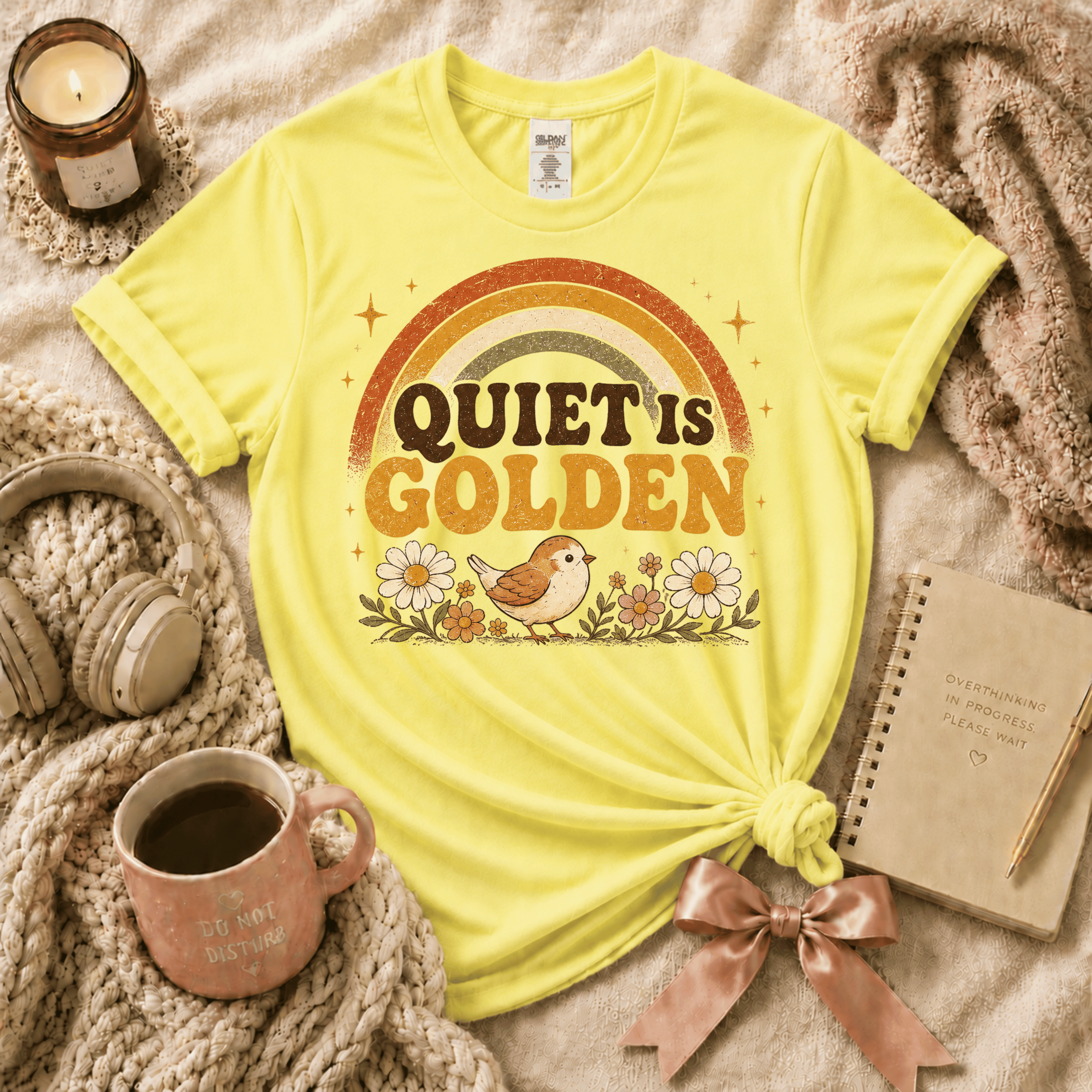 Quiet Is Golden | Funny Introvert Graphic T-Shirt