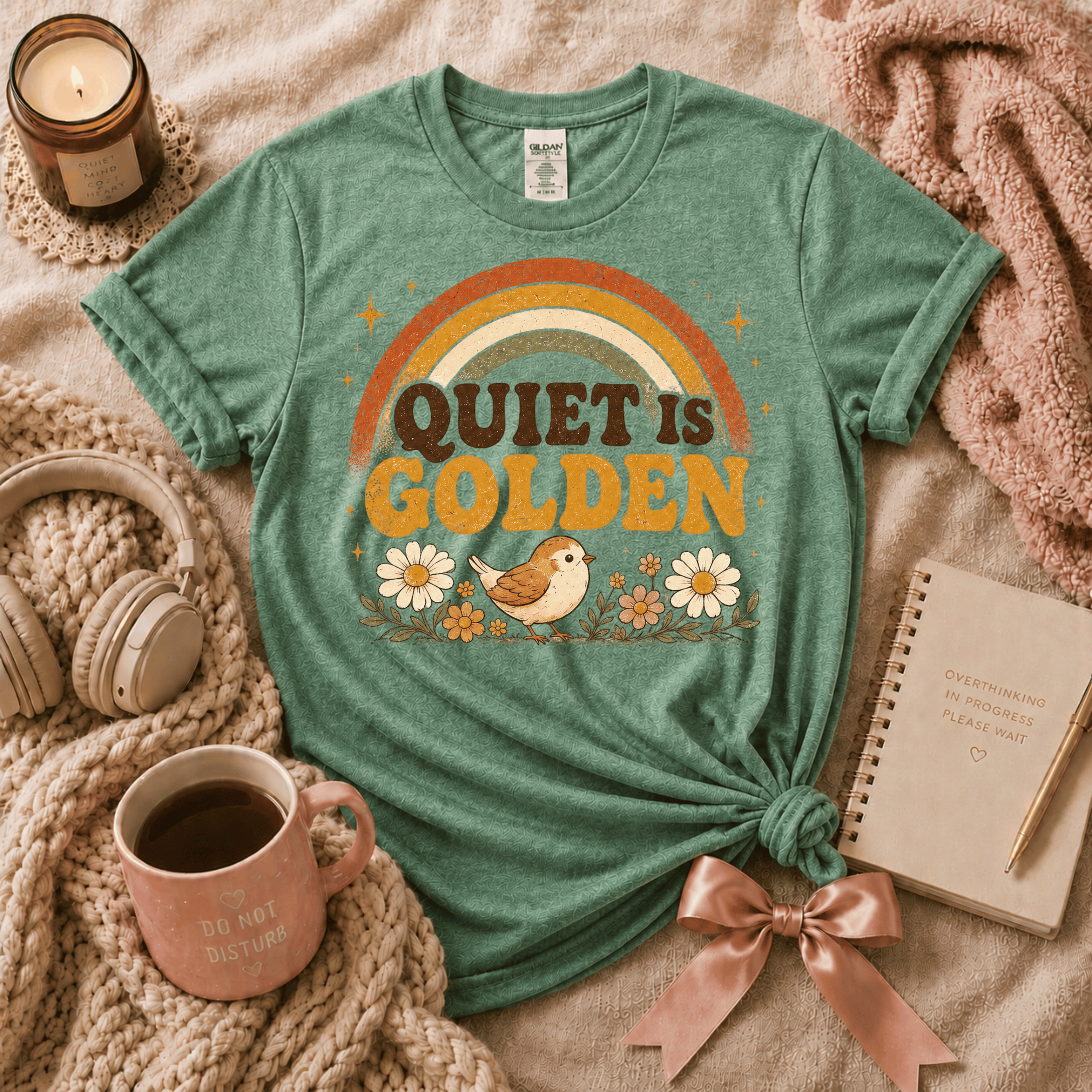 Quiet Is Golden | Funny Introvert Graphic T-Shirt
