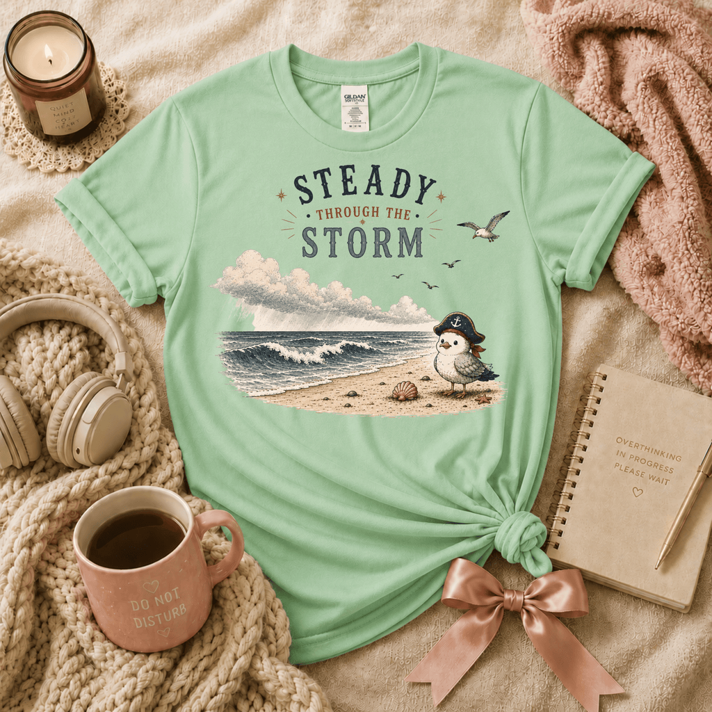 Steady Through the Storm | Funny Introvert Graphic T-Shirt