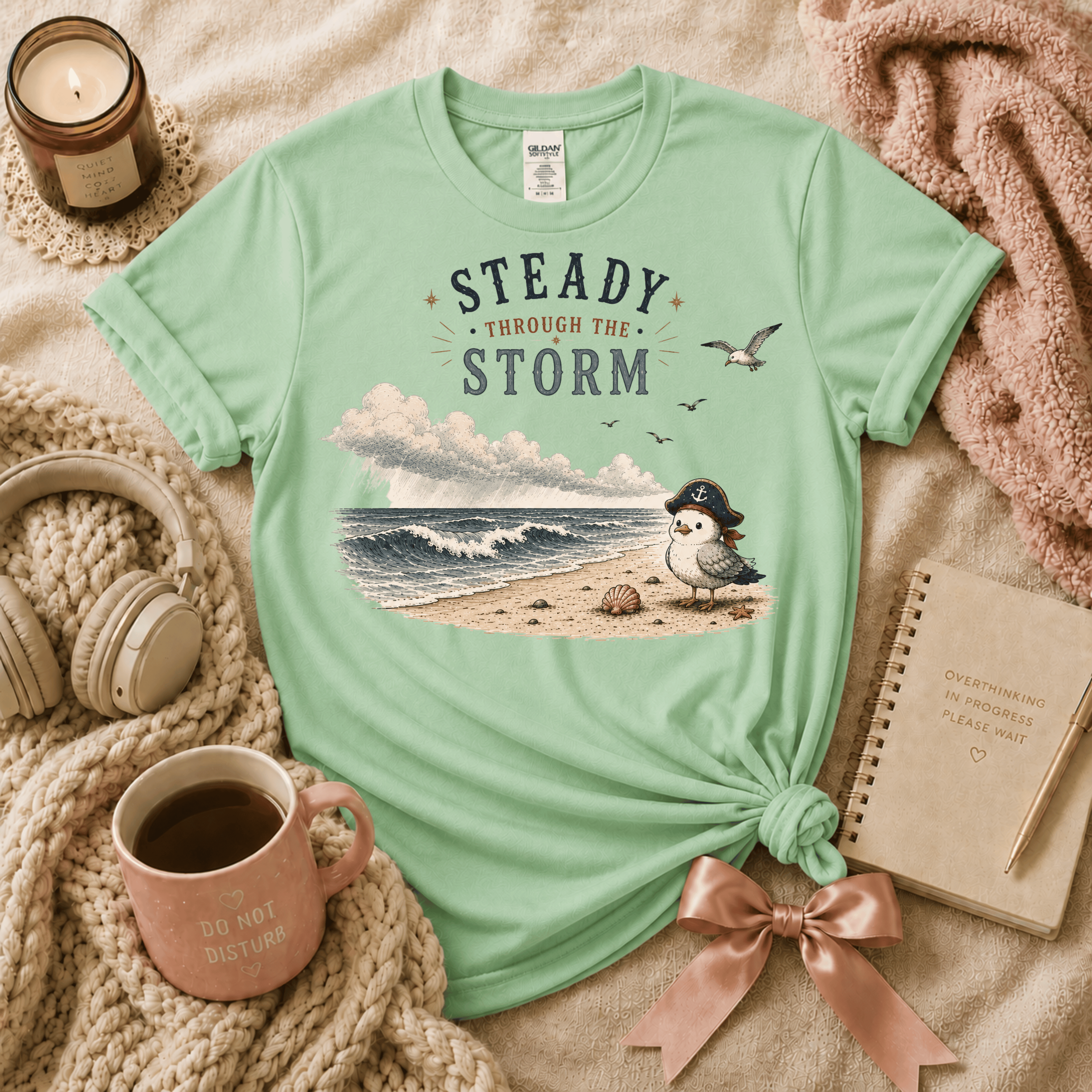 Steady Through the Storm | Funny Introvert Graphic T-Shirt