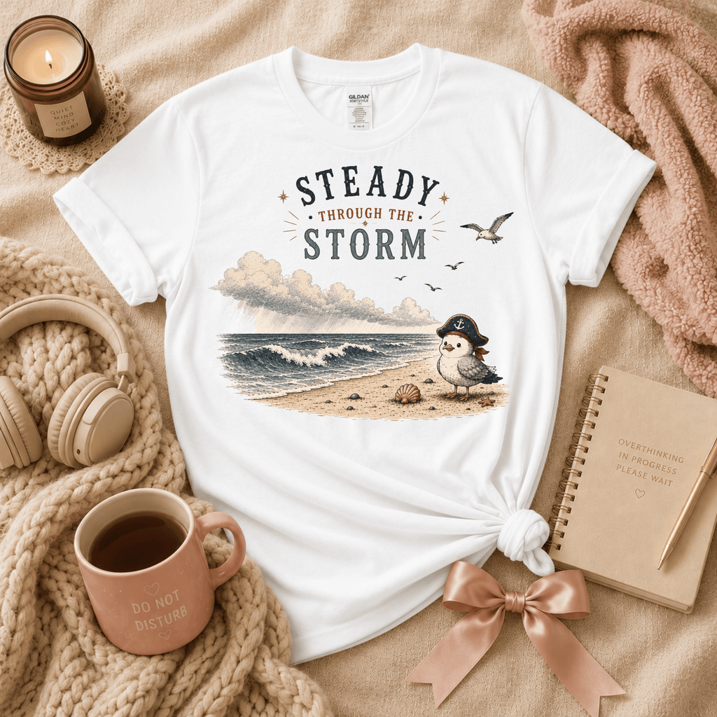 Steady Through the Storm | Funny Introvert Graphic T-Shirt