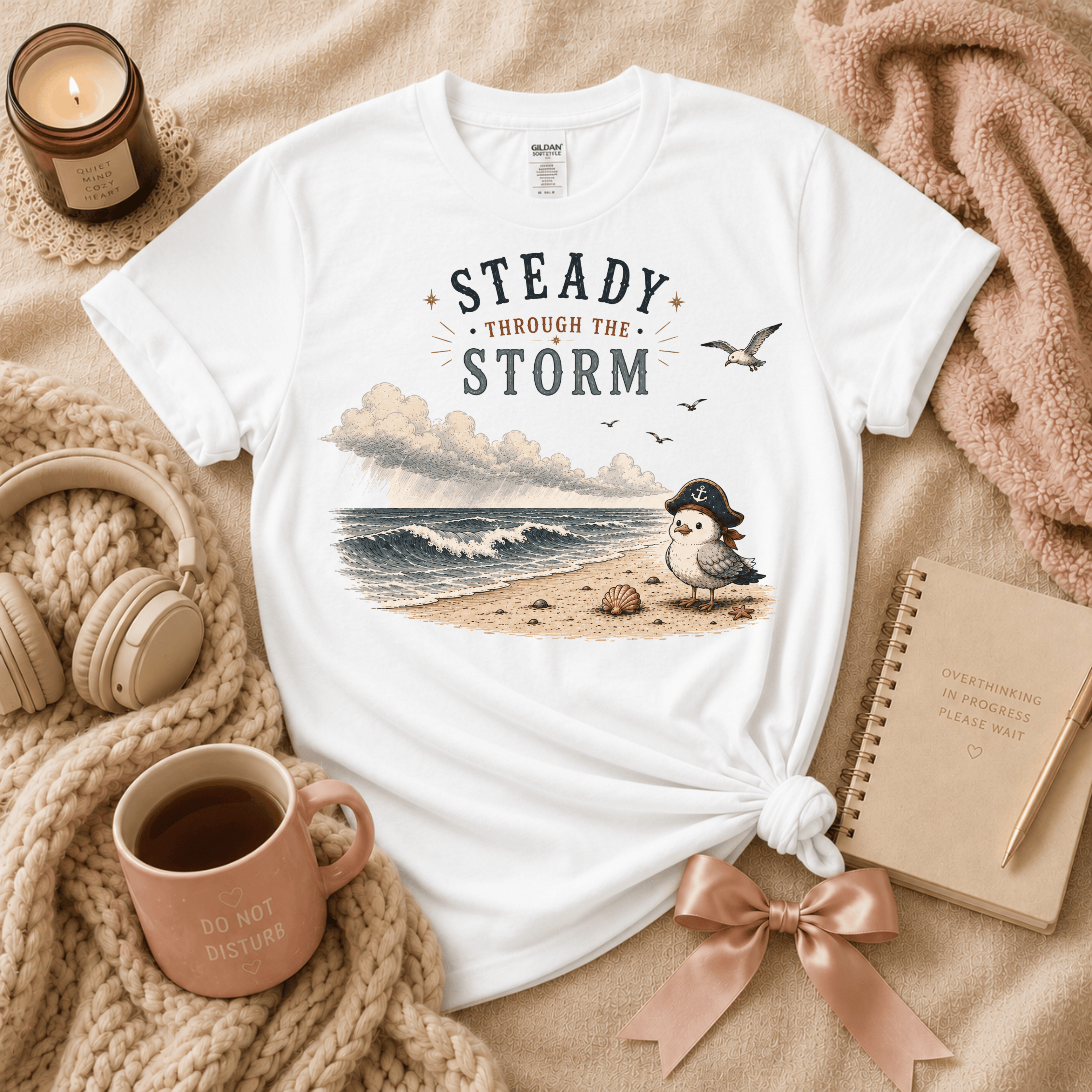 Steady Through the Storm | Funny Introvert Graphic T-Shirt