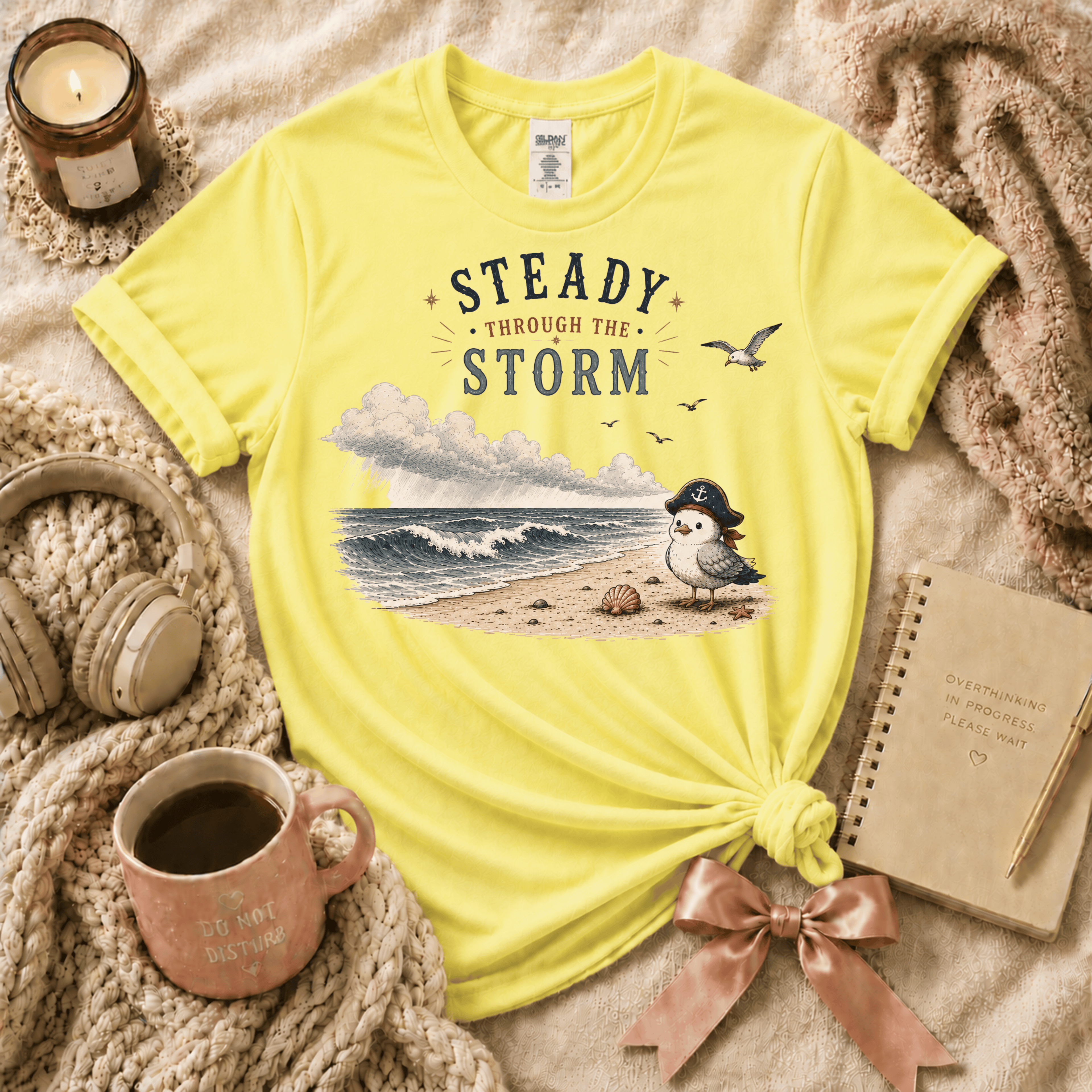 Steady Through the Storm | Funny Introvert Graphic T-Shirt