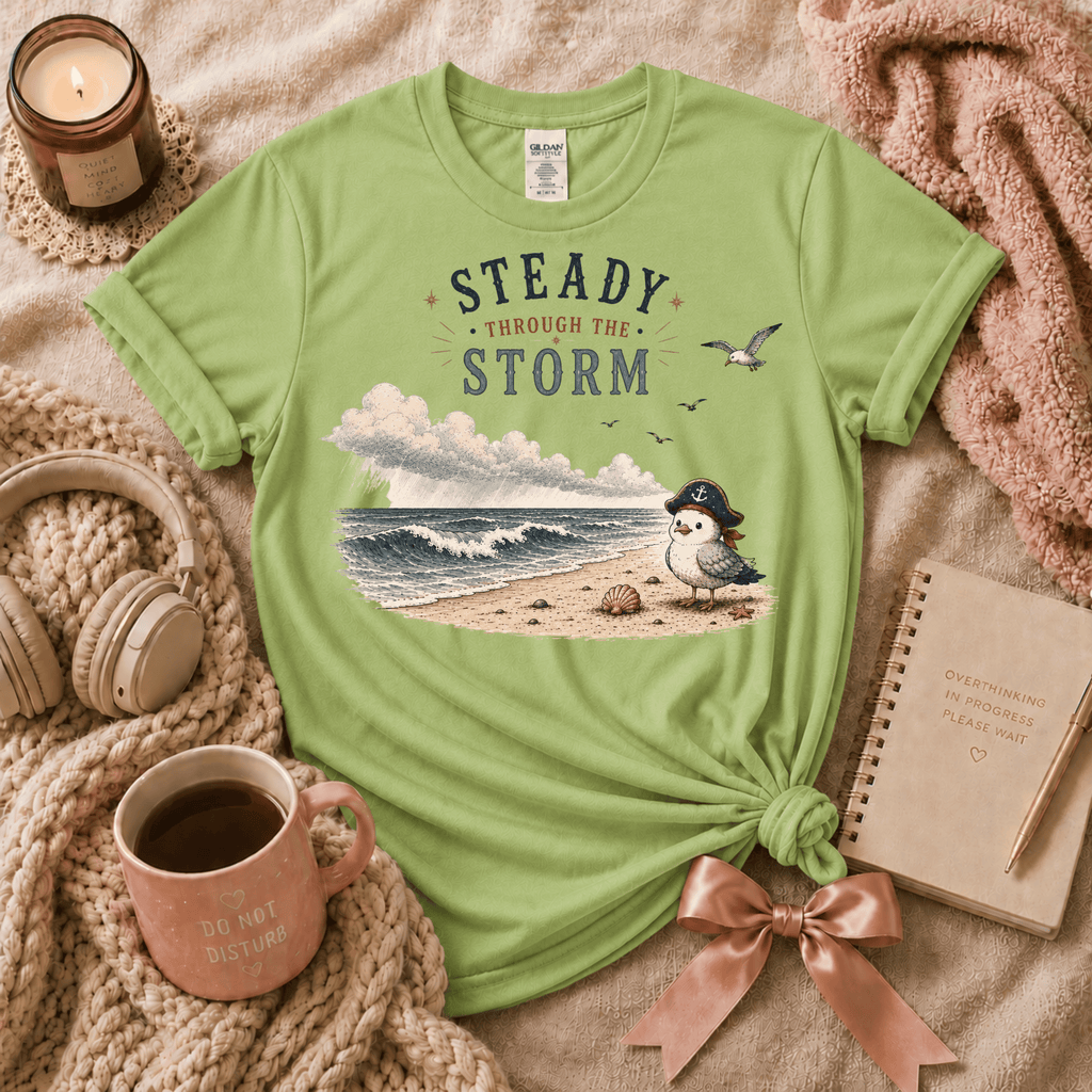Steady Through the Storm | Funny Introvert Graphic T-Shirt