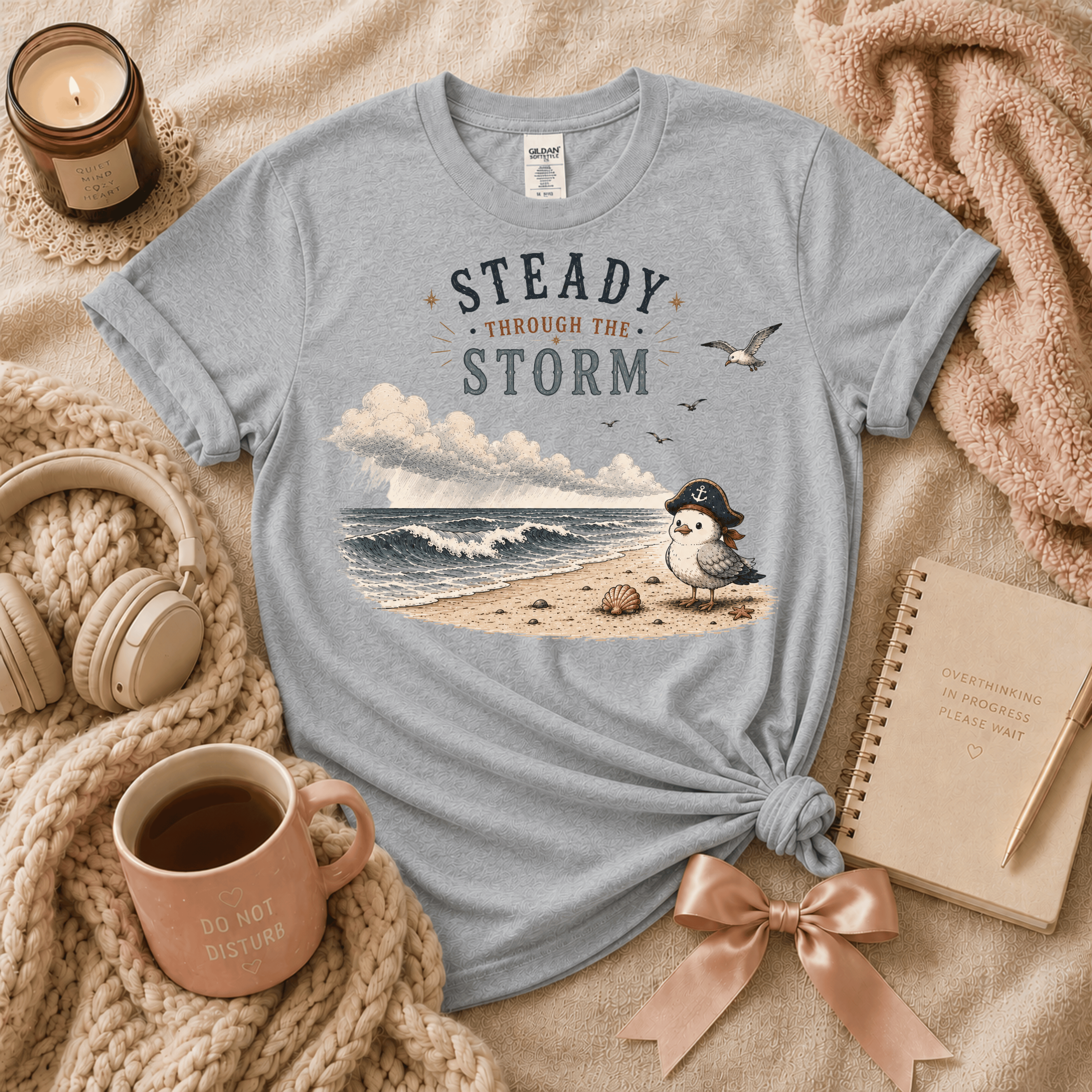 Steady Through the Storm | Funny Introvert Graphic T-Shirt
