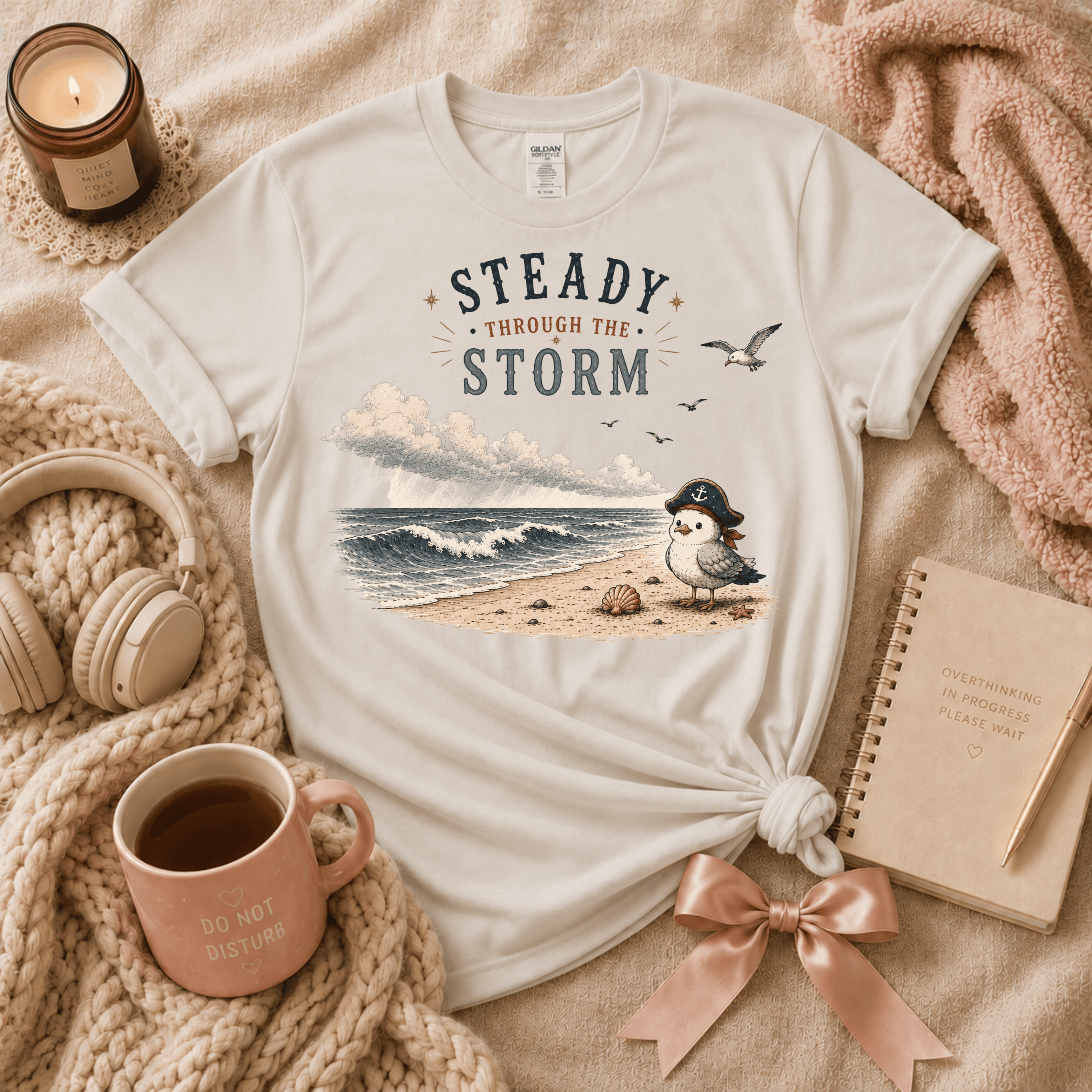Steady Through the Storm | Funny Introvert Graphic T-Shirt