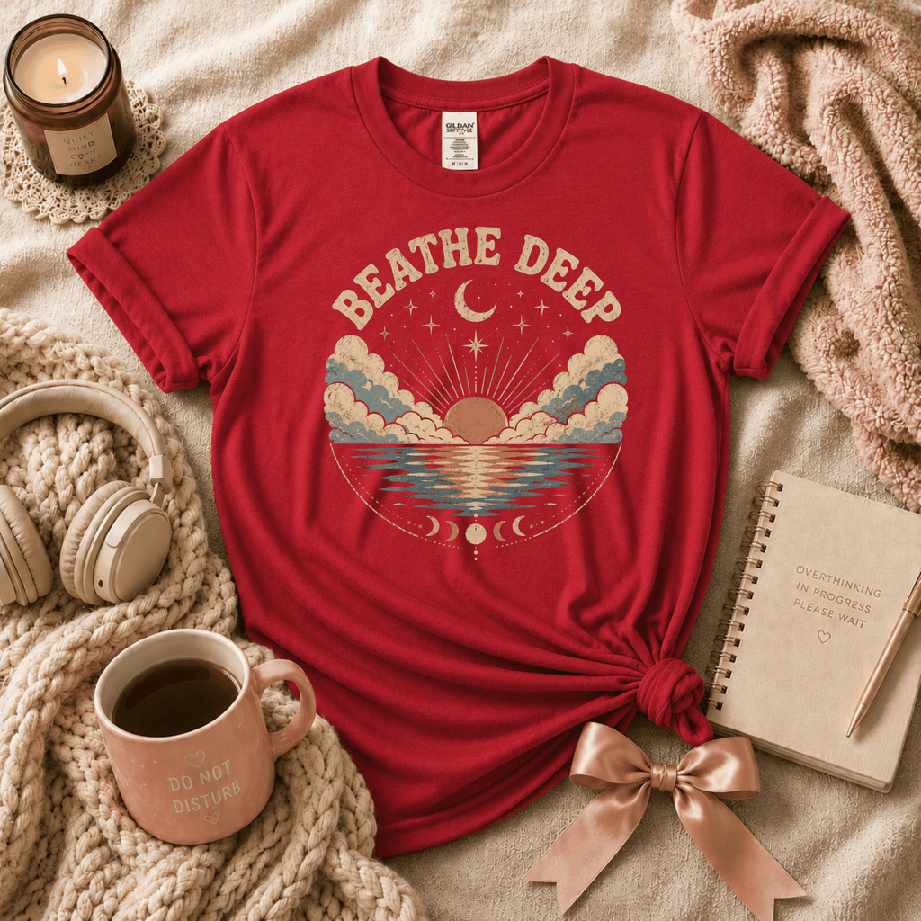 Breathe Deep | Funny Introvert Graphic T-Shirt