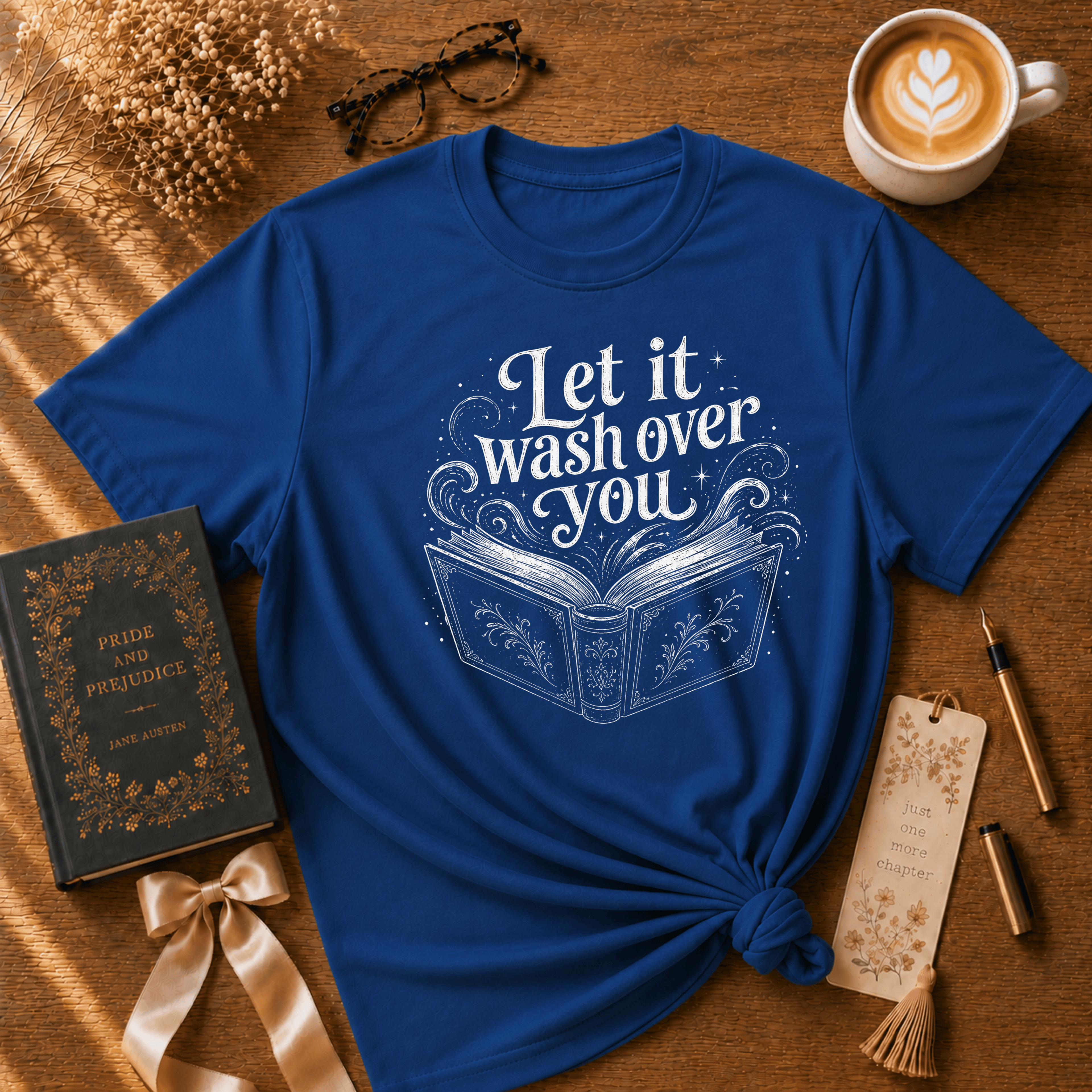 Let It Wash Over You | Book Lover Graphic T-Shirt