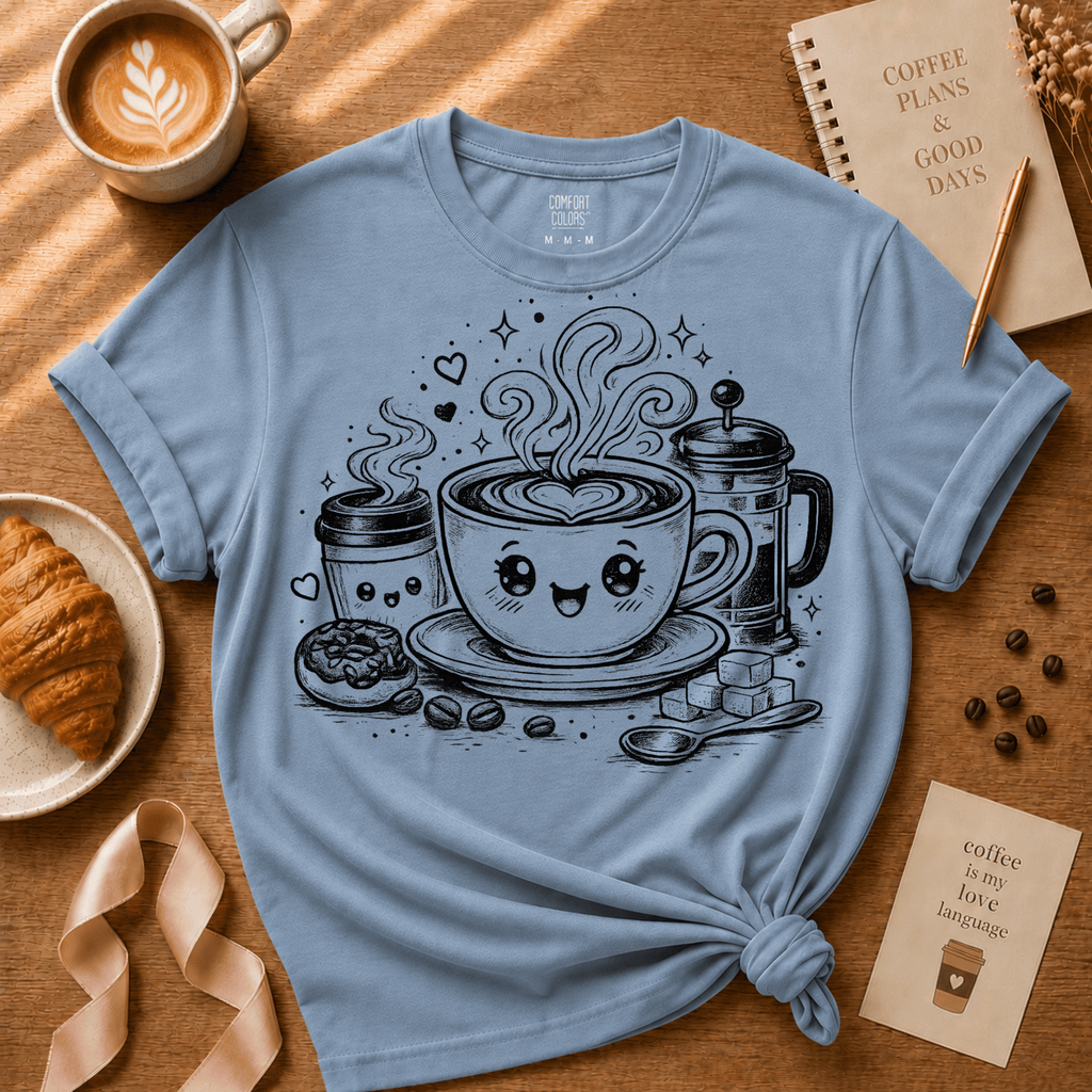 Cute Kawaii Coffee | Coffee Lover Graphic T-Shirt
