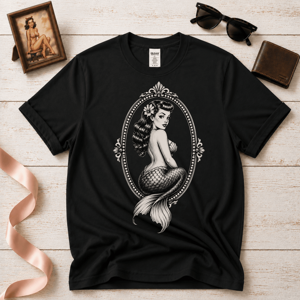 Mermaid Cameo | Mermaid Pinup Graphic T-Shirt