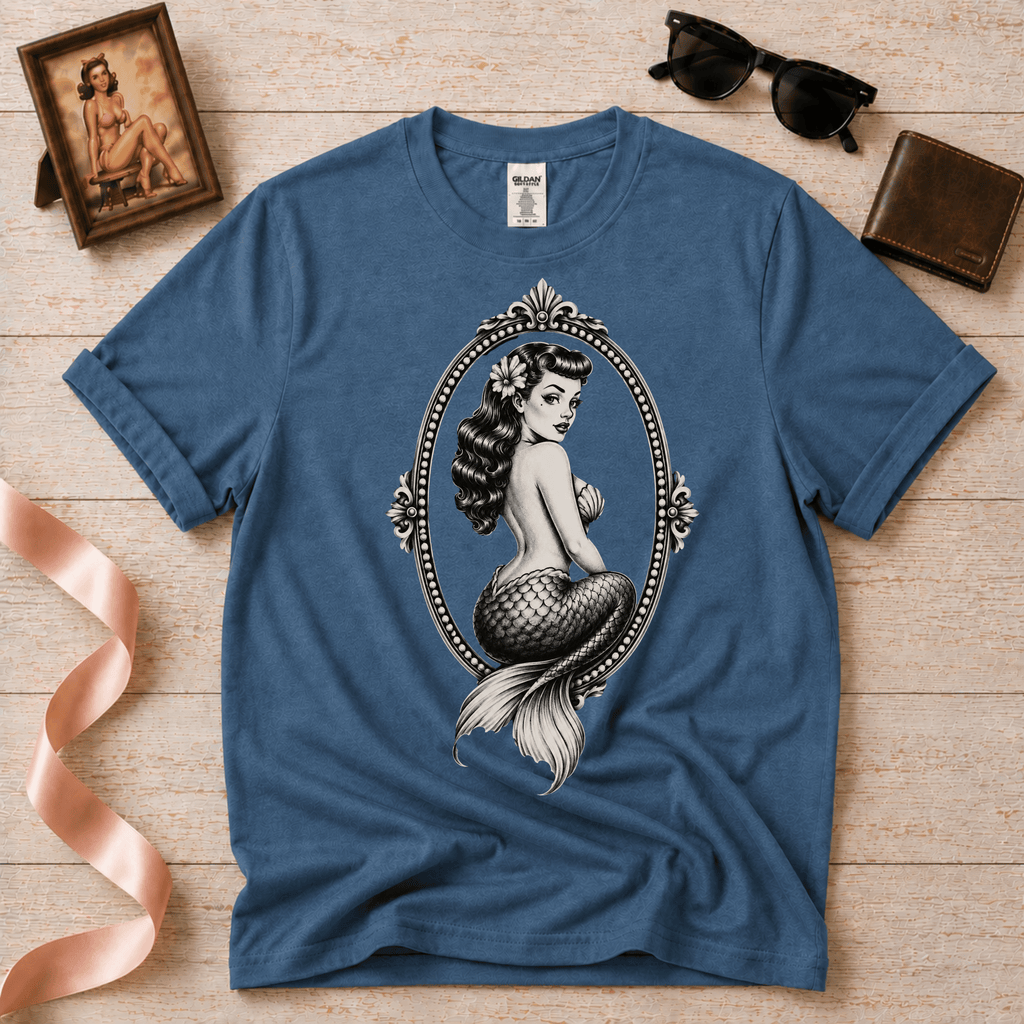 Mermaid Cameo | Mermaid Pinup Graphic T-Shirt