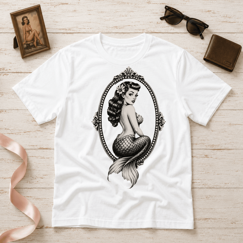 Mermaid Cameo | Mermaid Pinup Graphic T-Shirt