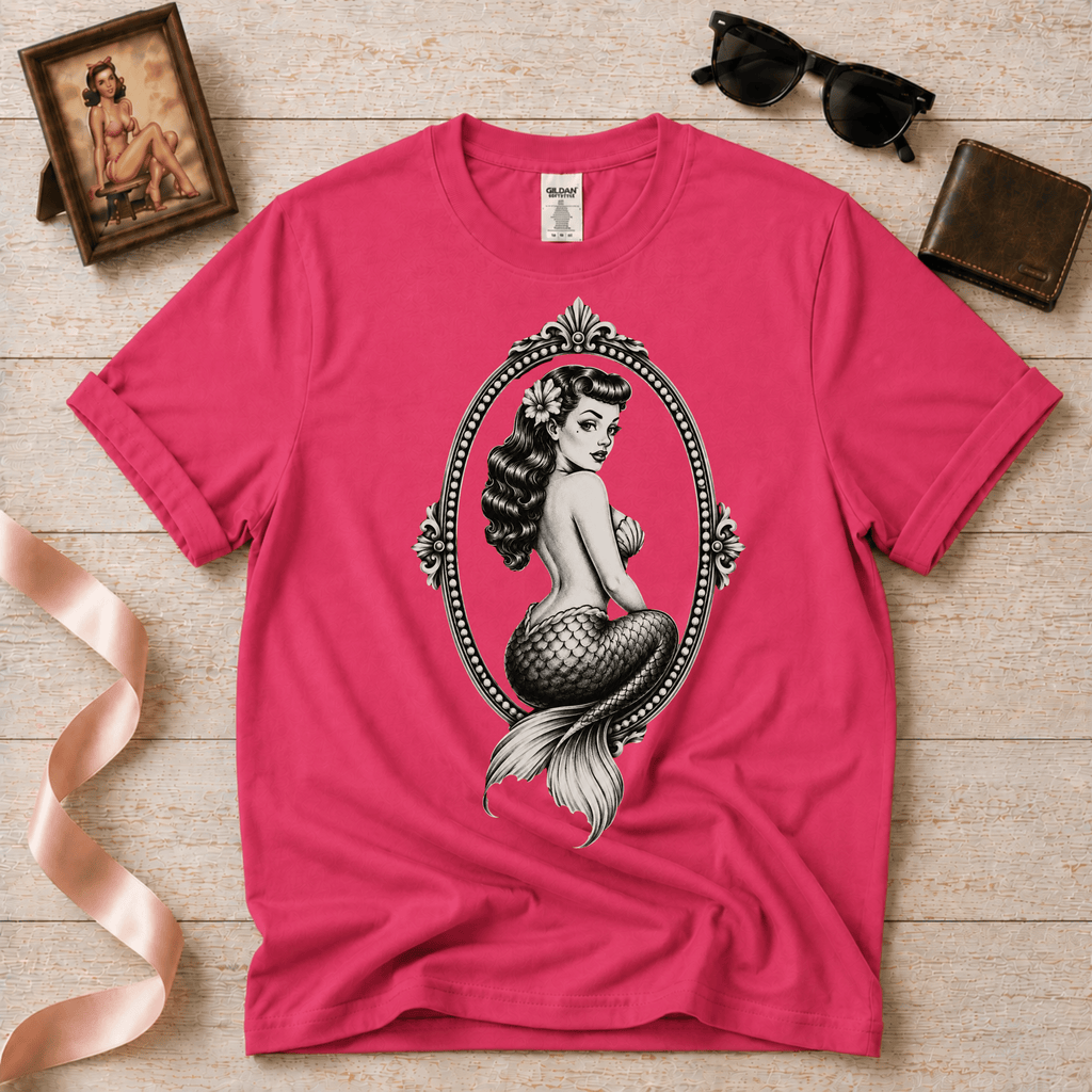 Mermaid Cameo | Mermaid Pinup Graphic T-Shirt
