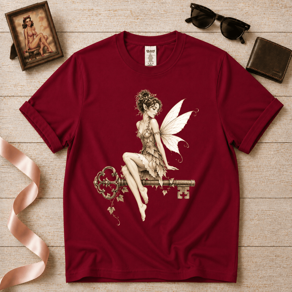 Fairy Key | Vintage Pinup Fairy Graphic T-Shirt