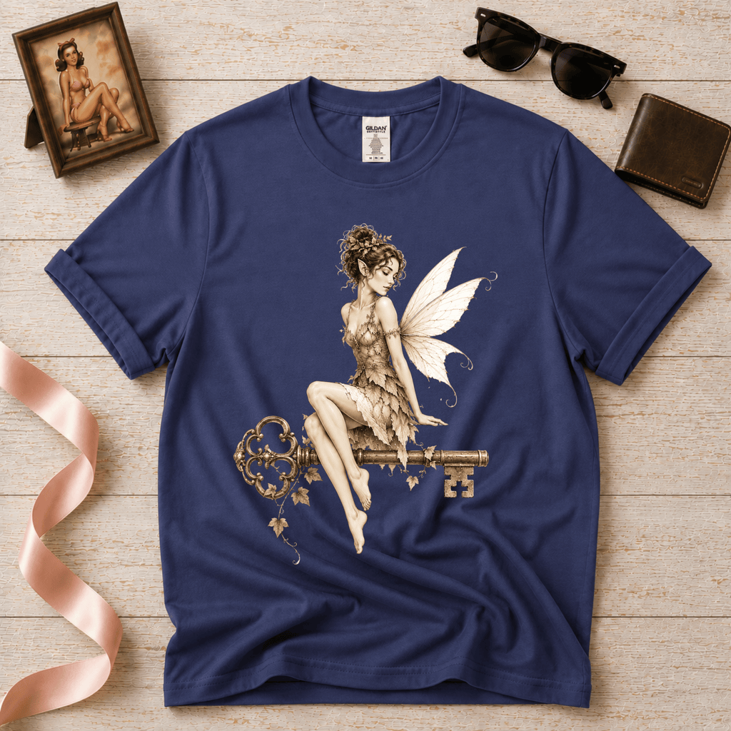 Fairy Key | Vintage Pinup Fairy Graphic T-Shirt