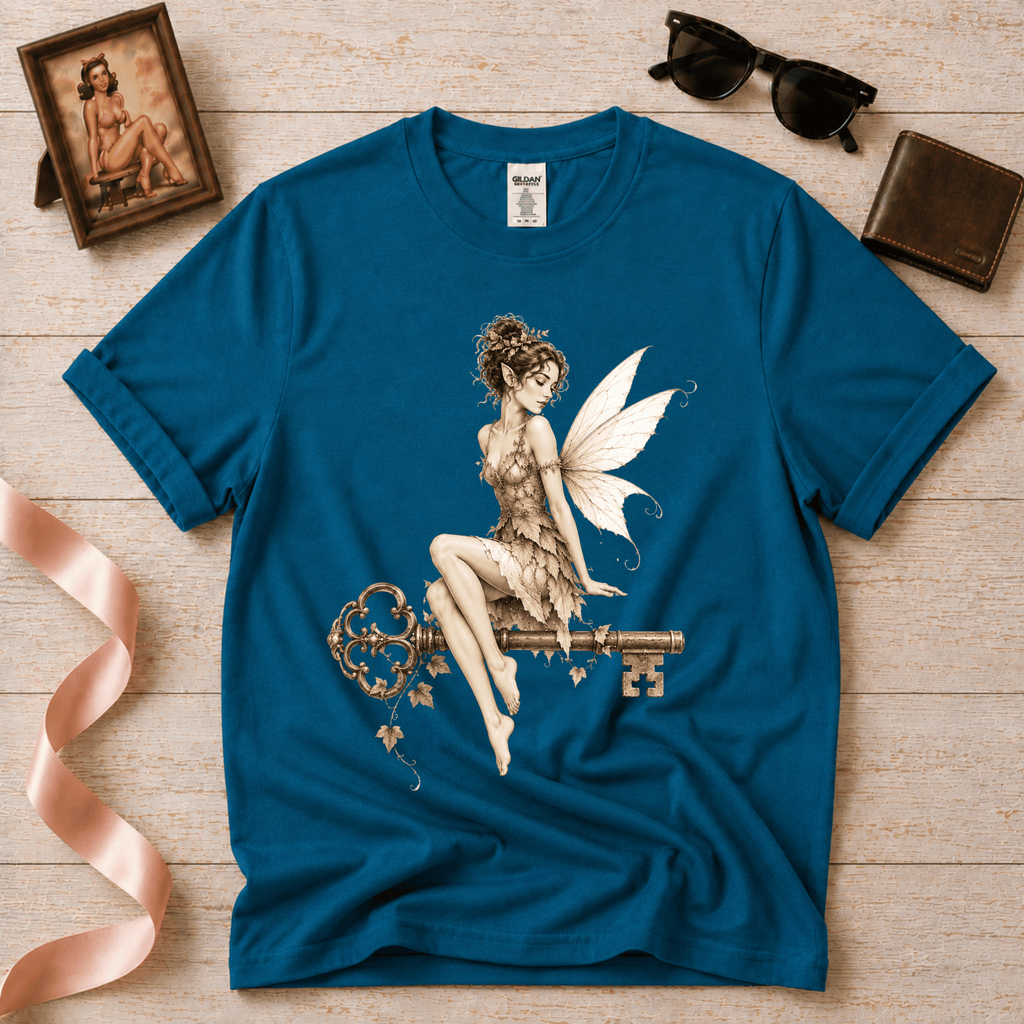 Fairy Key | Vintage Pinup Fairy Graphic T-Shirt