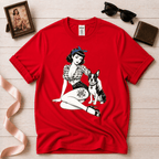 Pinup with Boston | Vintage Pinup Graphic T-Shirt