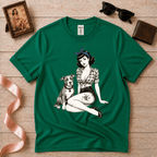 Pinup with Pittie | Vintage Pinup Graphic T-Shirt