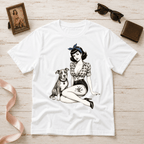 Pinup with Pittie | Vintage Pinup Graphic T-Shirt