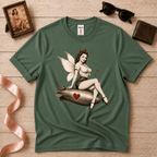 Love Bomb Fairy | Vintage Pinup Fairy Graphic T-Shirt