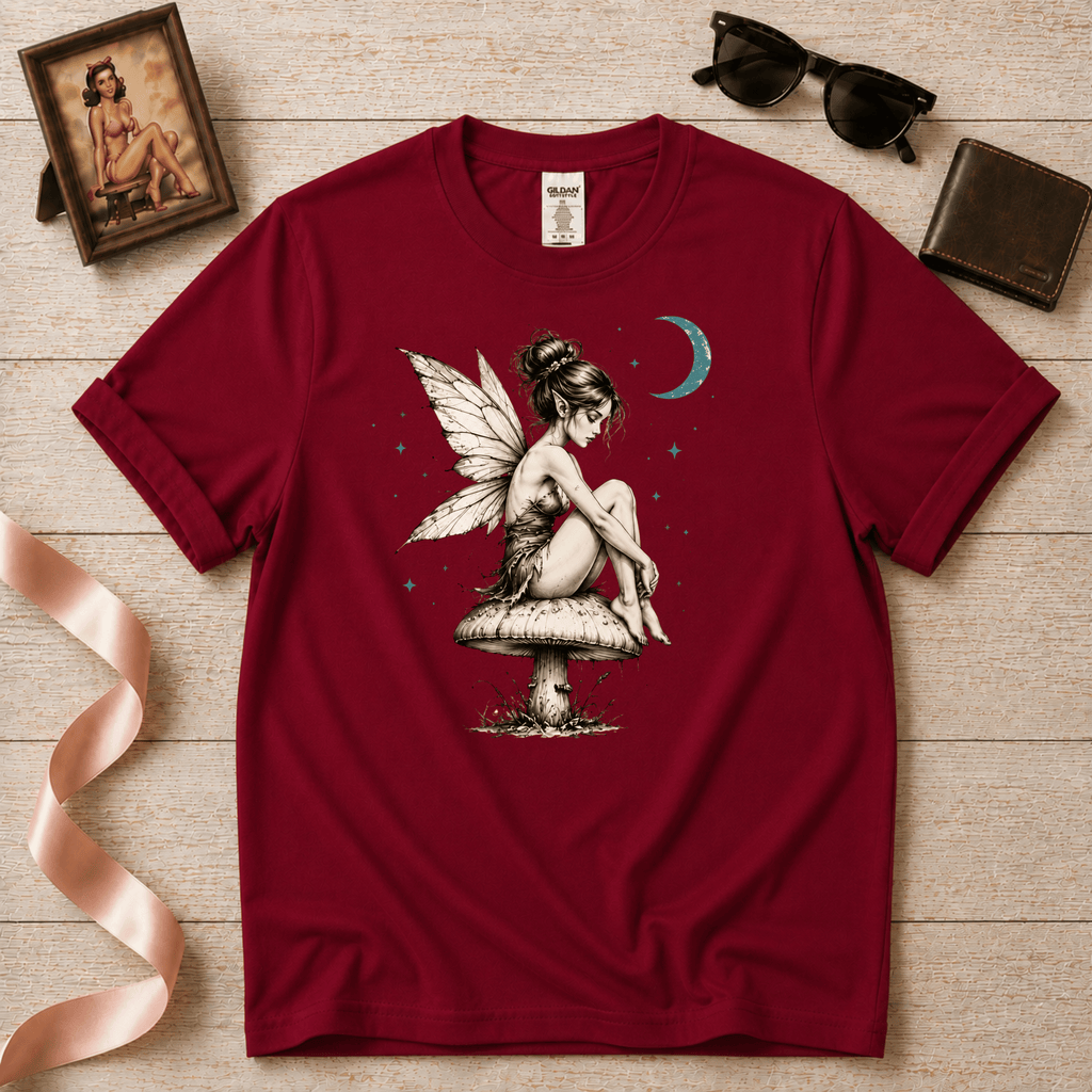 Mushroom Fairy | Vintage Fairy Graphic T-Shirt