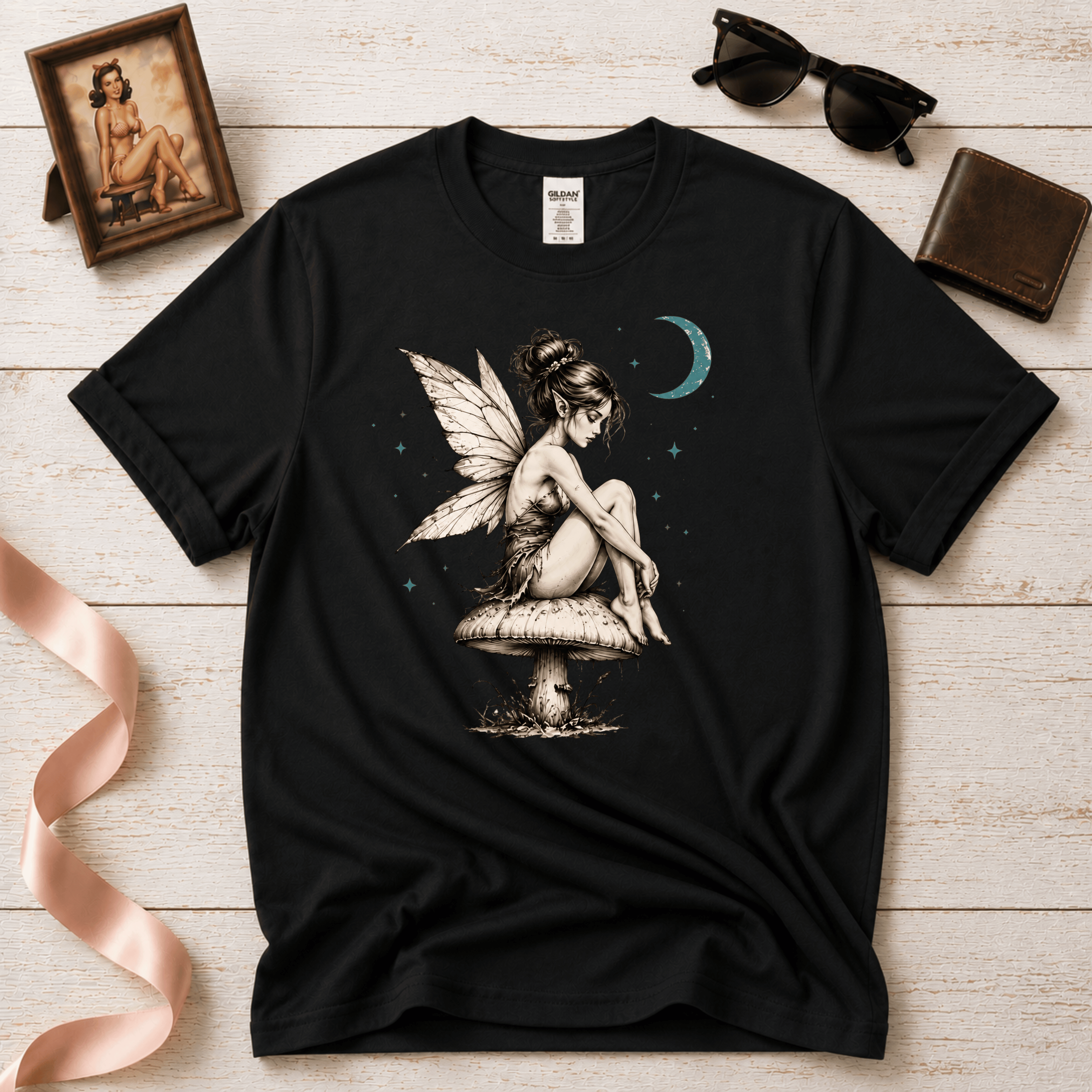 Mushroom Fairy | Vintage Fairy Graphic T-Shirt