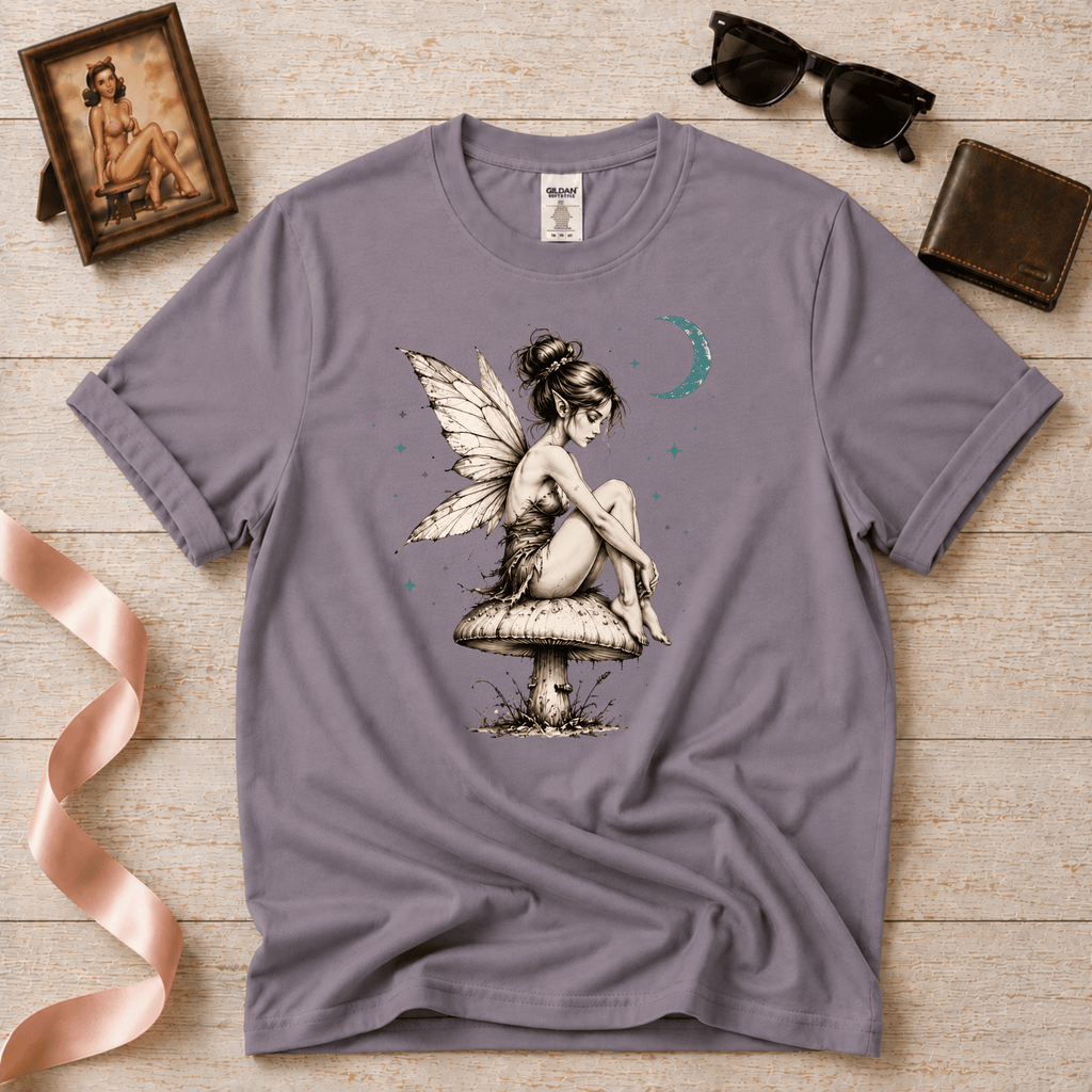 Mushroom Fairy | Vintage Fairy Graphic T-Shirt