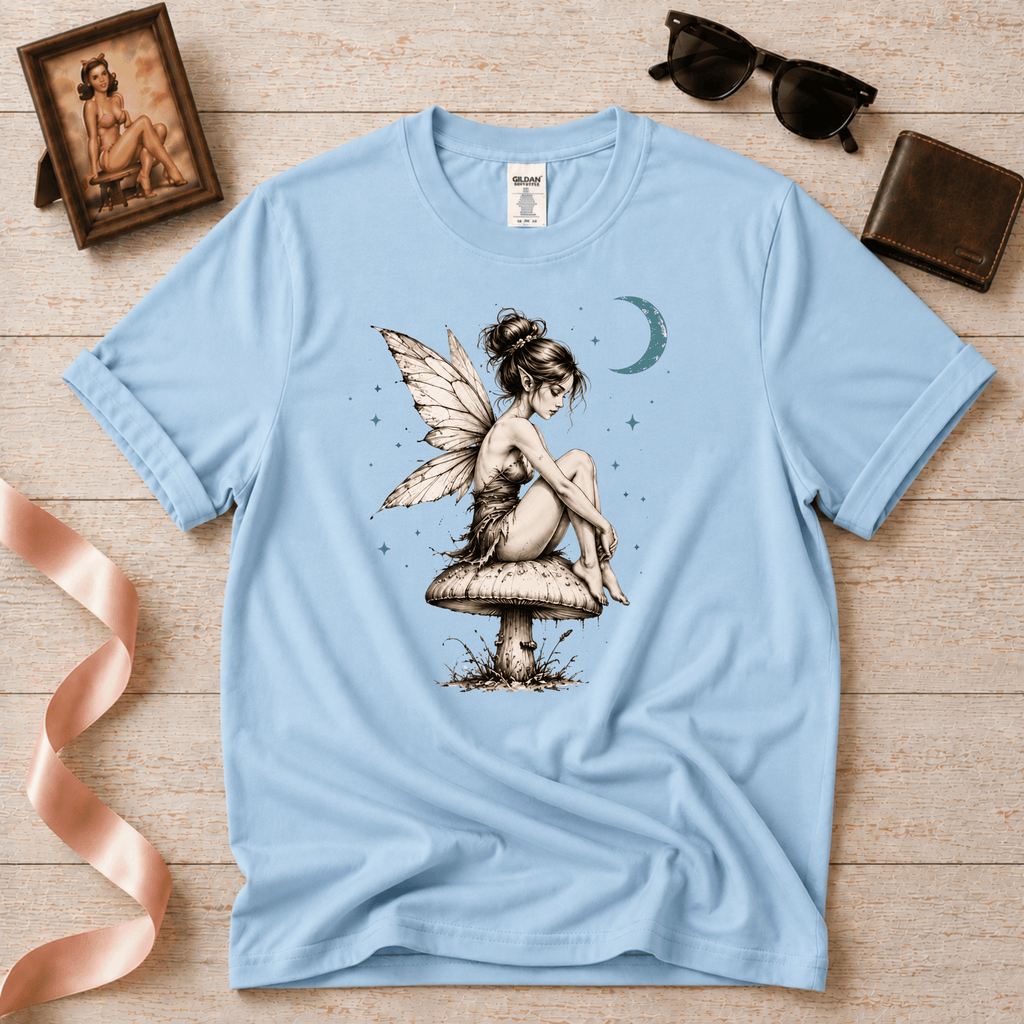 Mushroom Fairy | Vintage Fairy Graphic T-Shirt