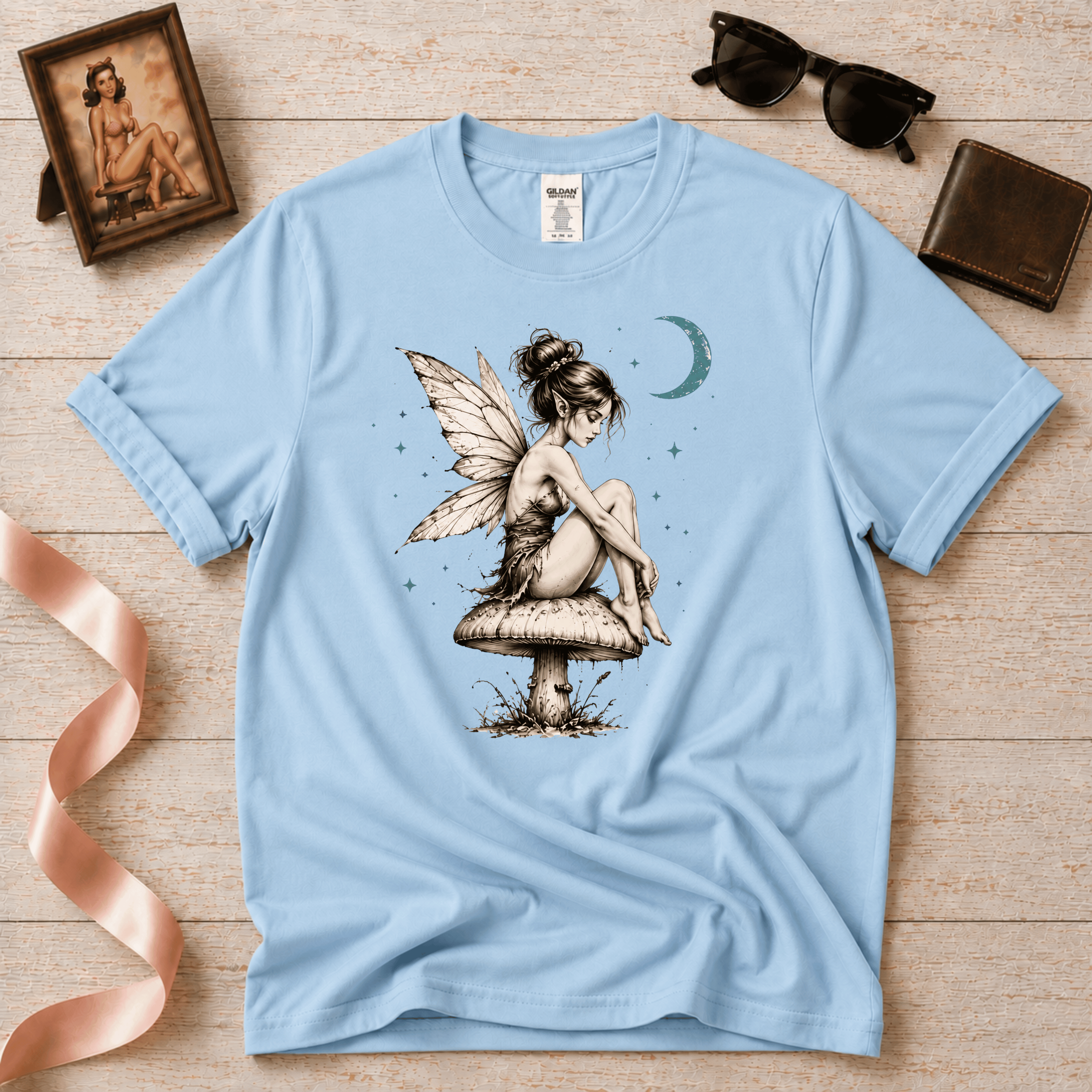 Mushroom Fairy | Vintage Fairy Graphic T-Shirt