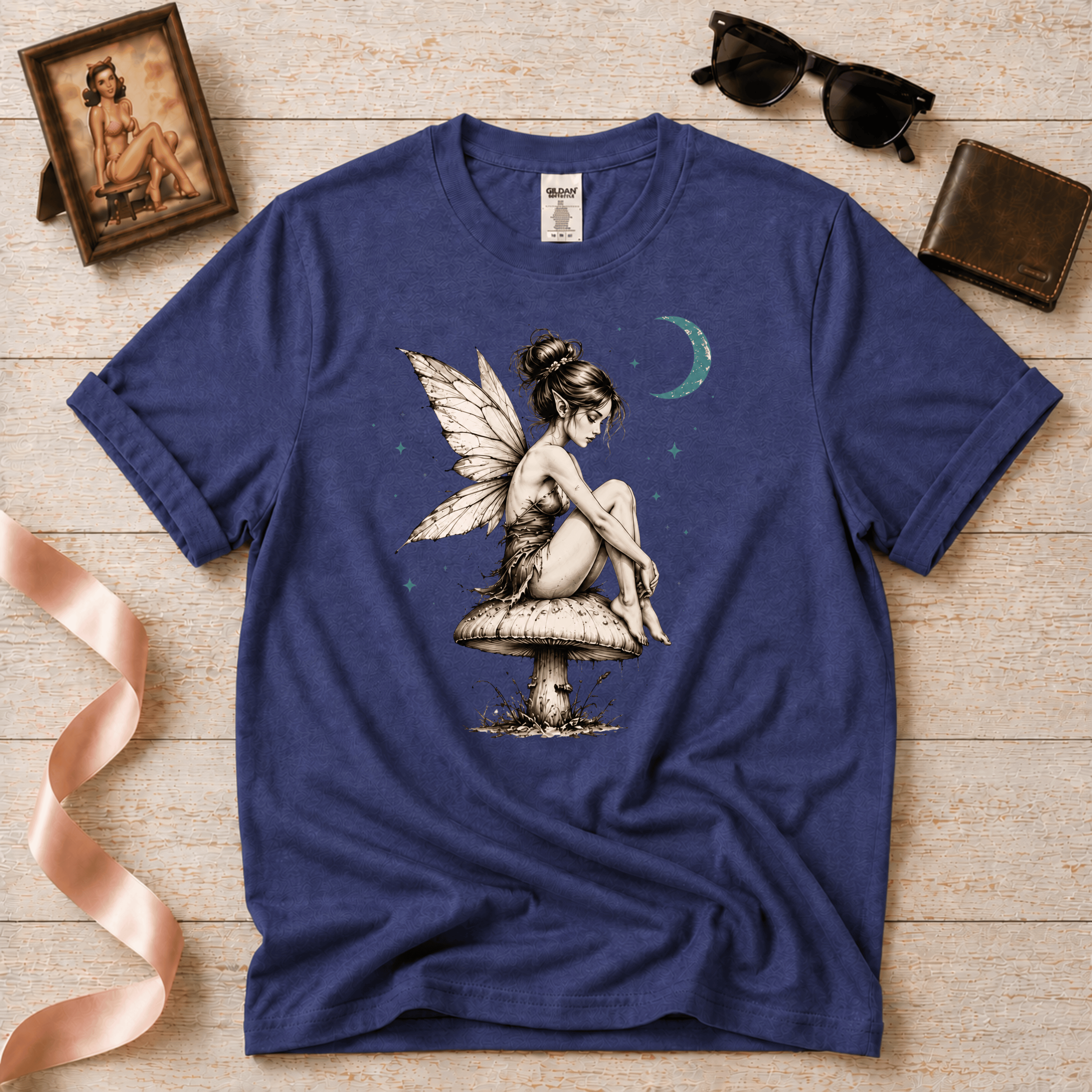 Mushroom Fairy | Vintage Fairy Graphic T-Shirt