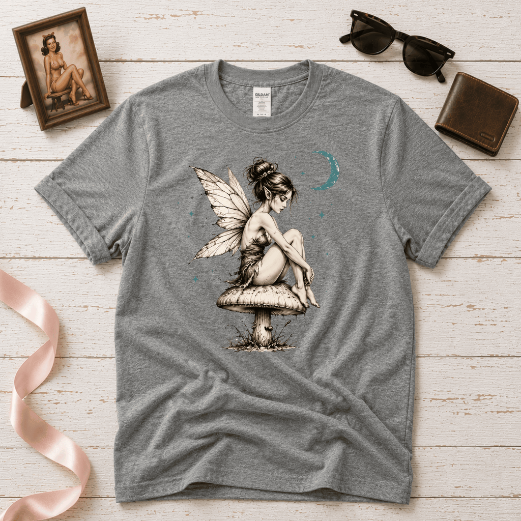 Mushroom Fairy | Vintage Fairy Graphic T-Shirt