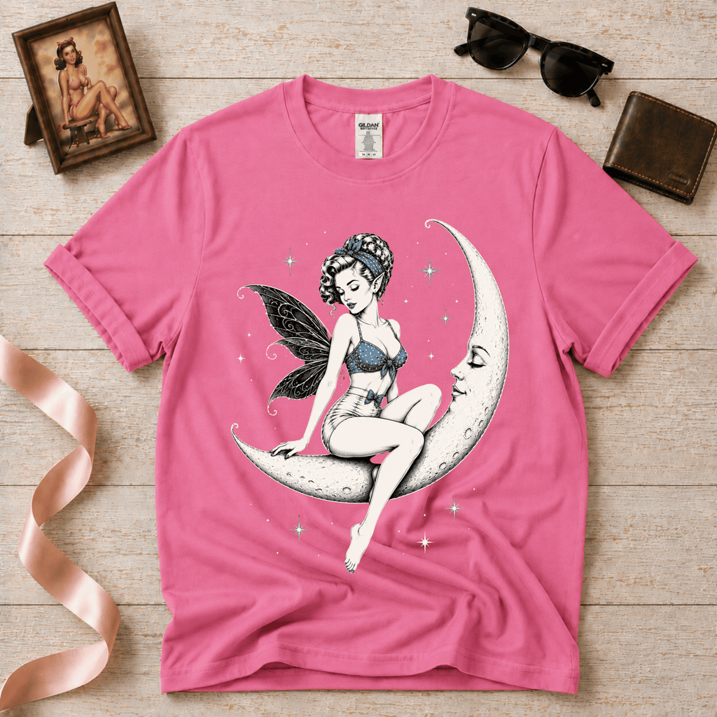 Moonlight Fairy in Blue Bikini | Vintage Fairy Graphic T-Shirt