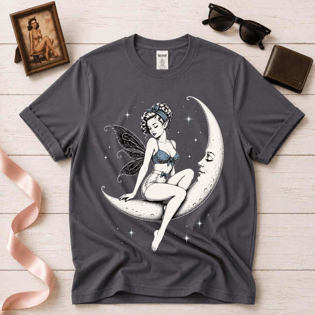 Moonlight Fairy in Blue Bikini | Vintage Fairy Graphic T-Shirt