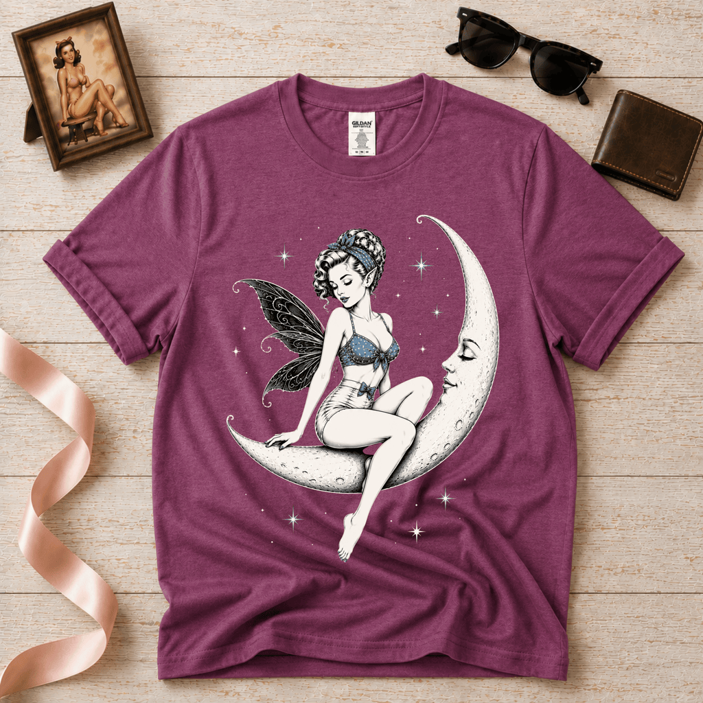 Moonlight Fairy in Blue Bikini | Vintage Fairy Graphic T-Shirt