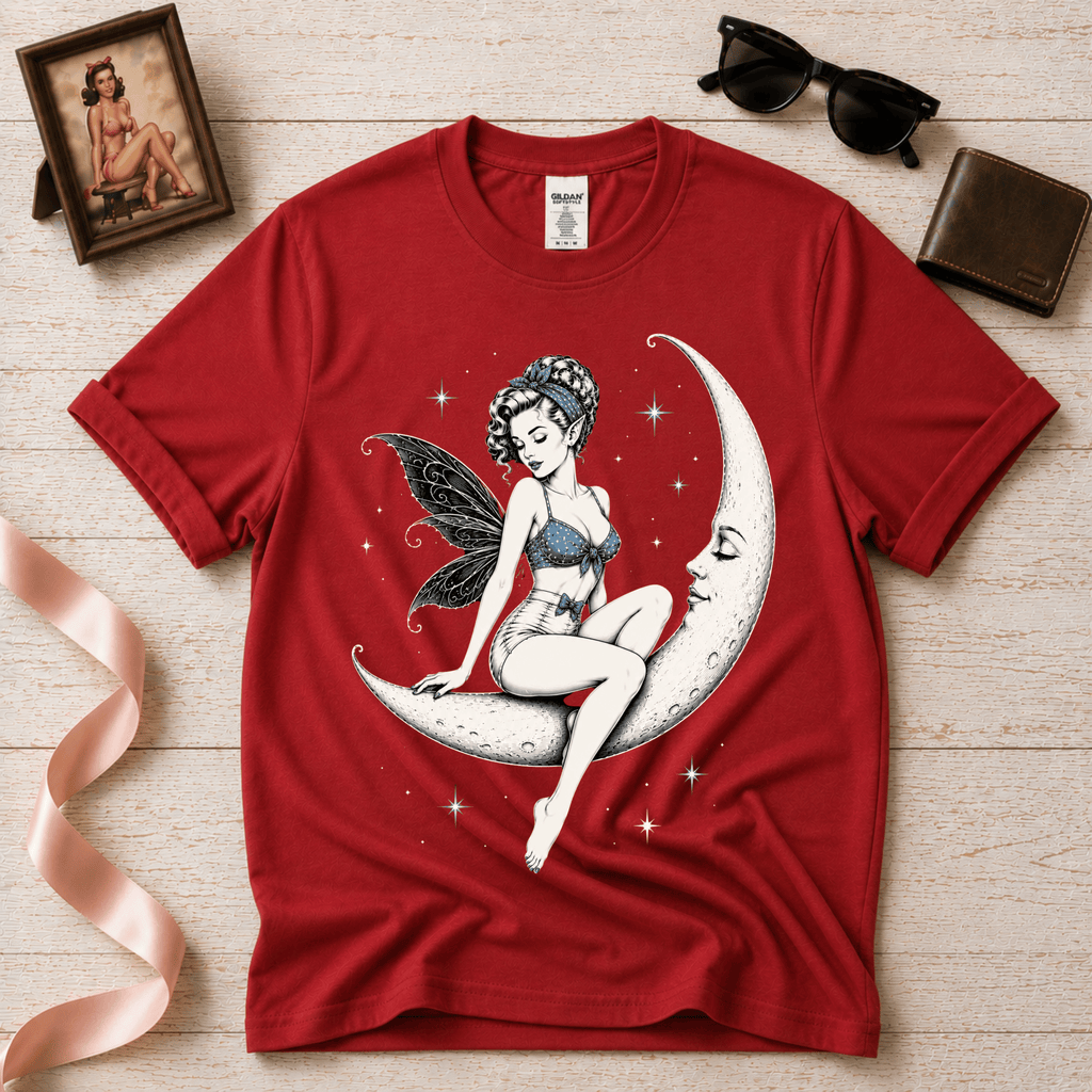 Moonlight Fairy in Blue Bikini | Vintage Fairy Graphic T-Shirt