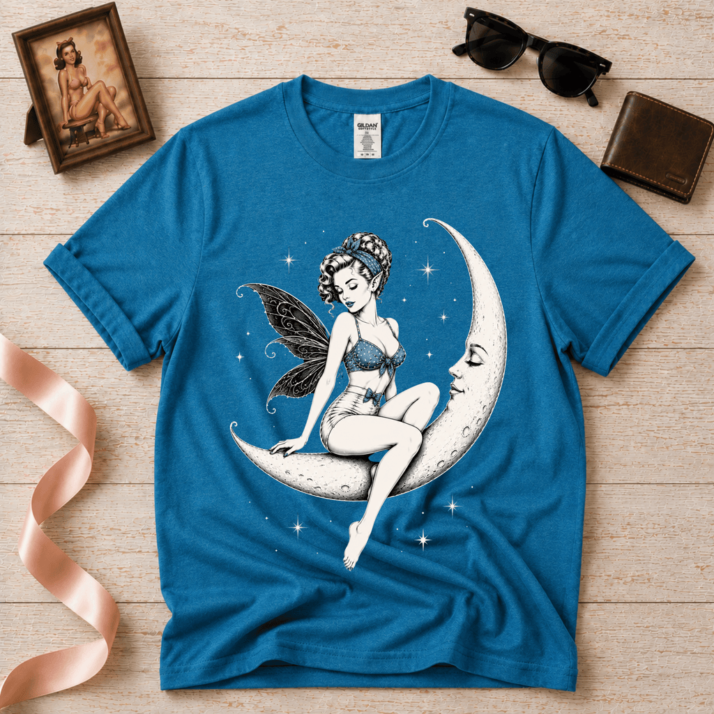 Moonlight Fairy in Blue Bikini | Vintage Fairy Graphic T-Shirt