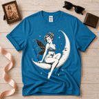 Moonlight Fairy in Blue Bikini | Vintage Fairy Graphic T-Shirt