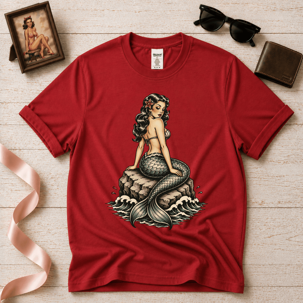 Mermaid Tattoo | Vintage Pinup Graphic T-Shirt